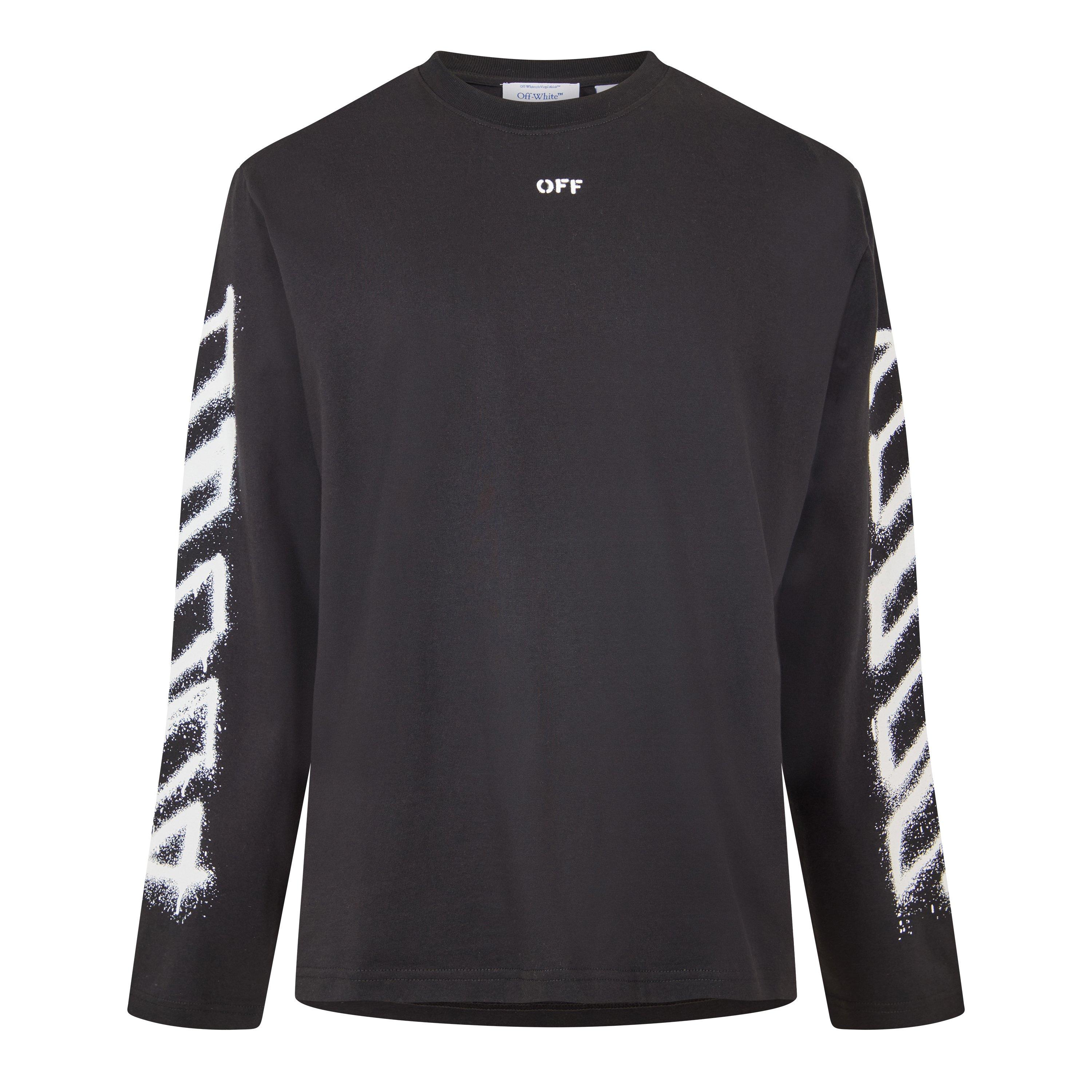 Black - Off White - Men's Long Sleeve T-Shirt - 1