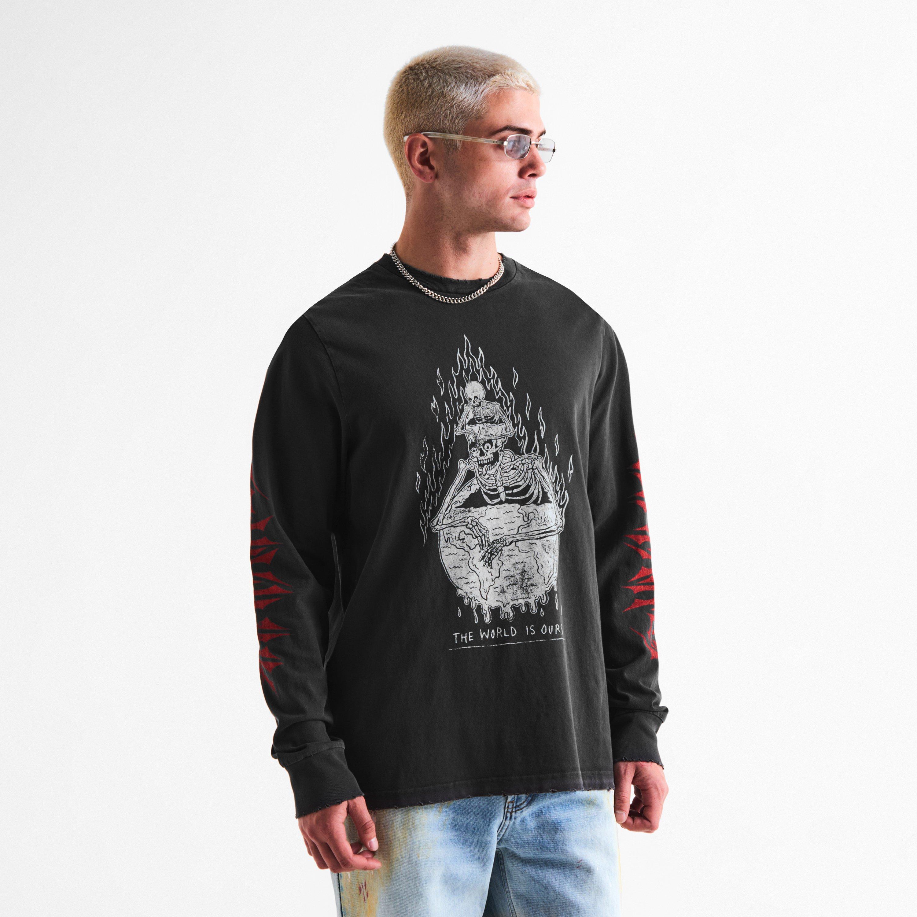 Vintage Black - Gallery Dept - Men's Long Sleeve T-Shirt - 3
