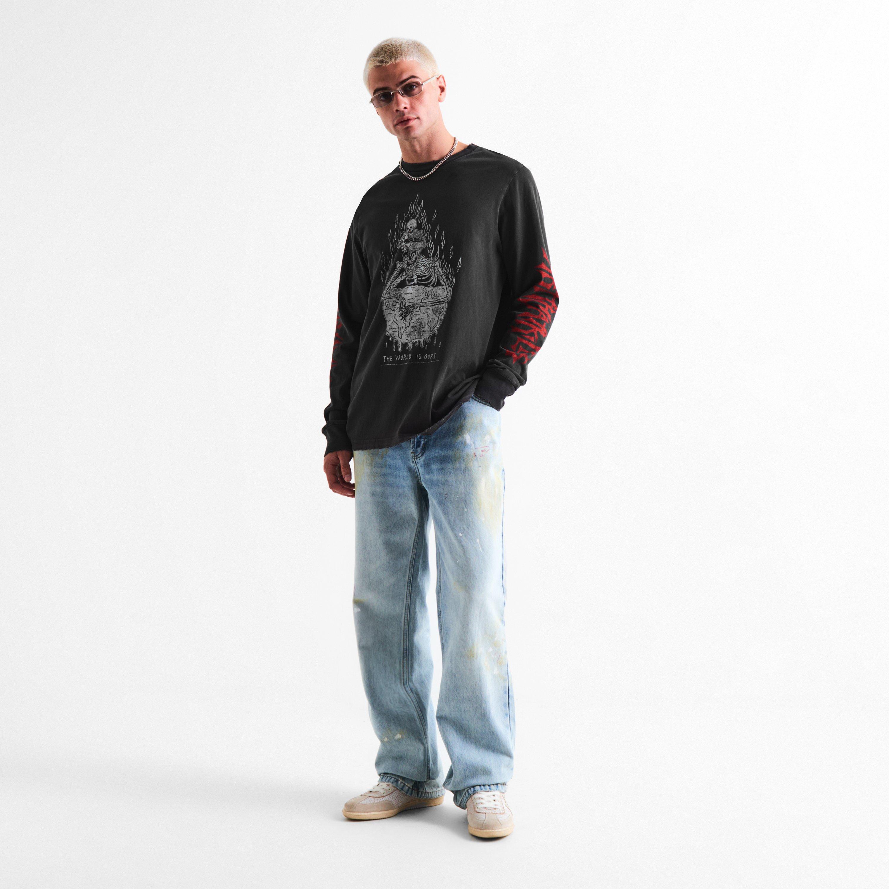 Vintage Black - Gallery Dept - Men's Long Sleeve T-Shirt - 6