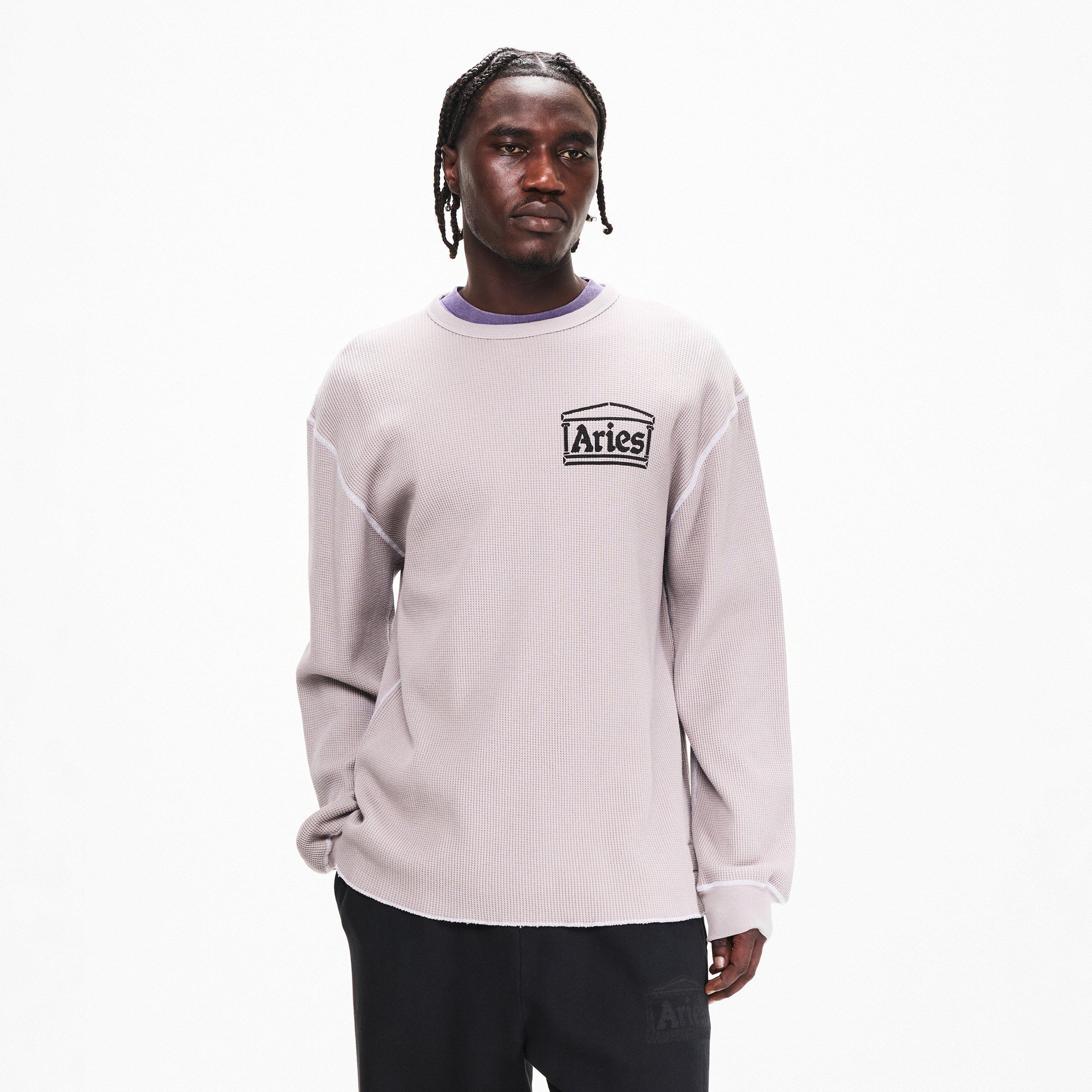 Grey - Aries - Men's Temple Long Sleeve T-Shirt - 3