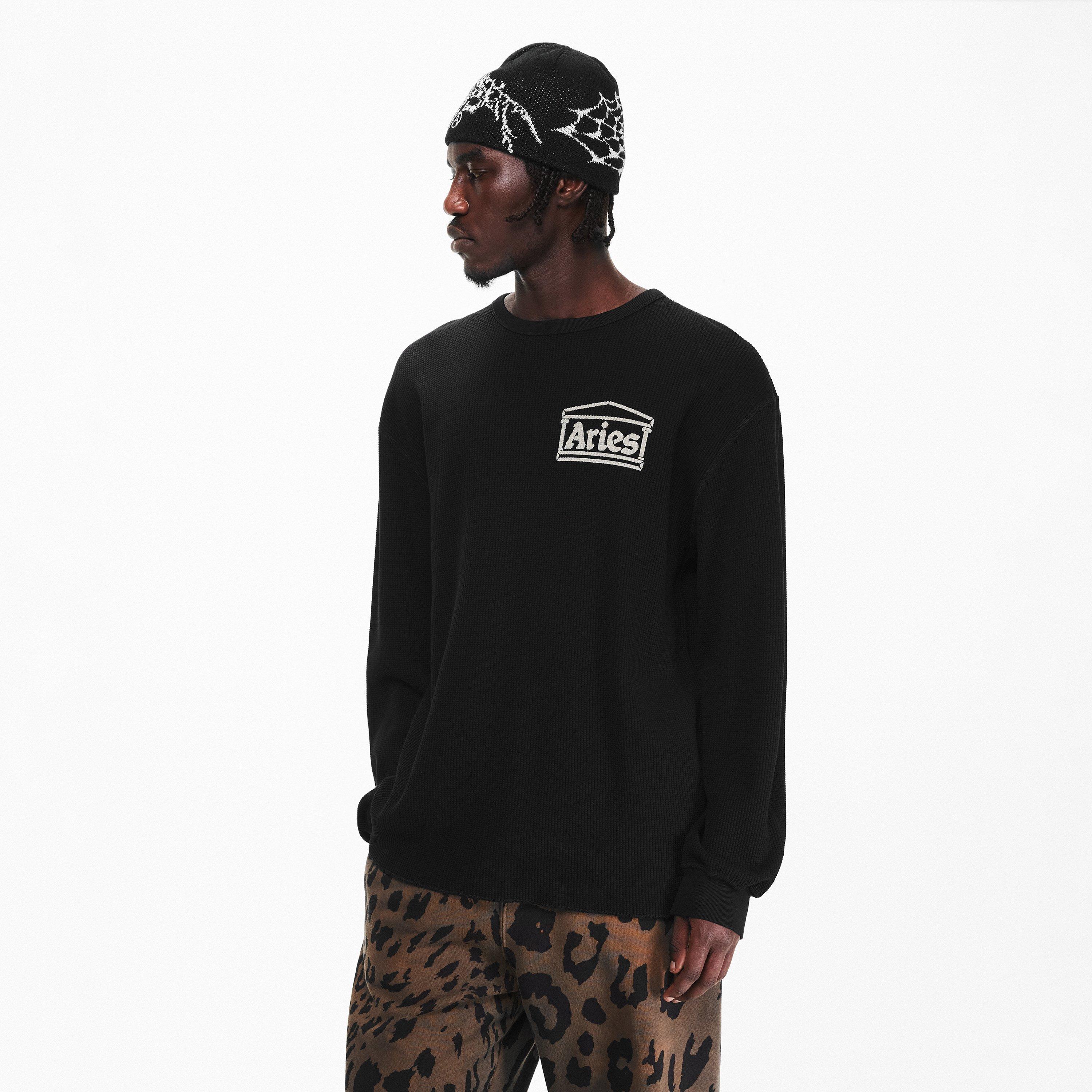 Black - Aries - Men's Temple Long Sleeve T-Shirt - 3