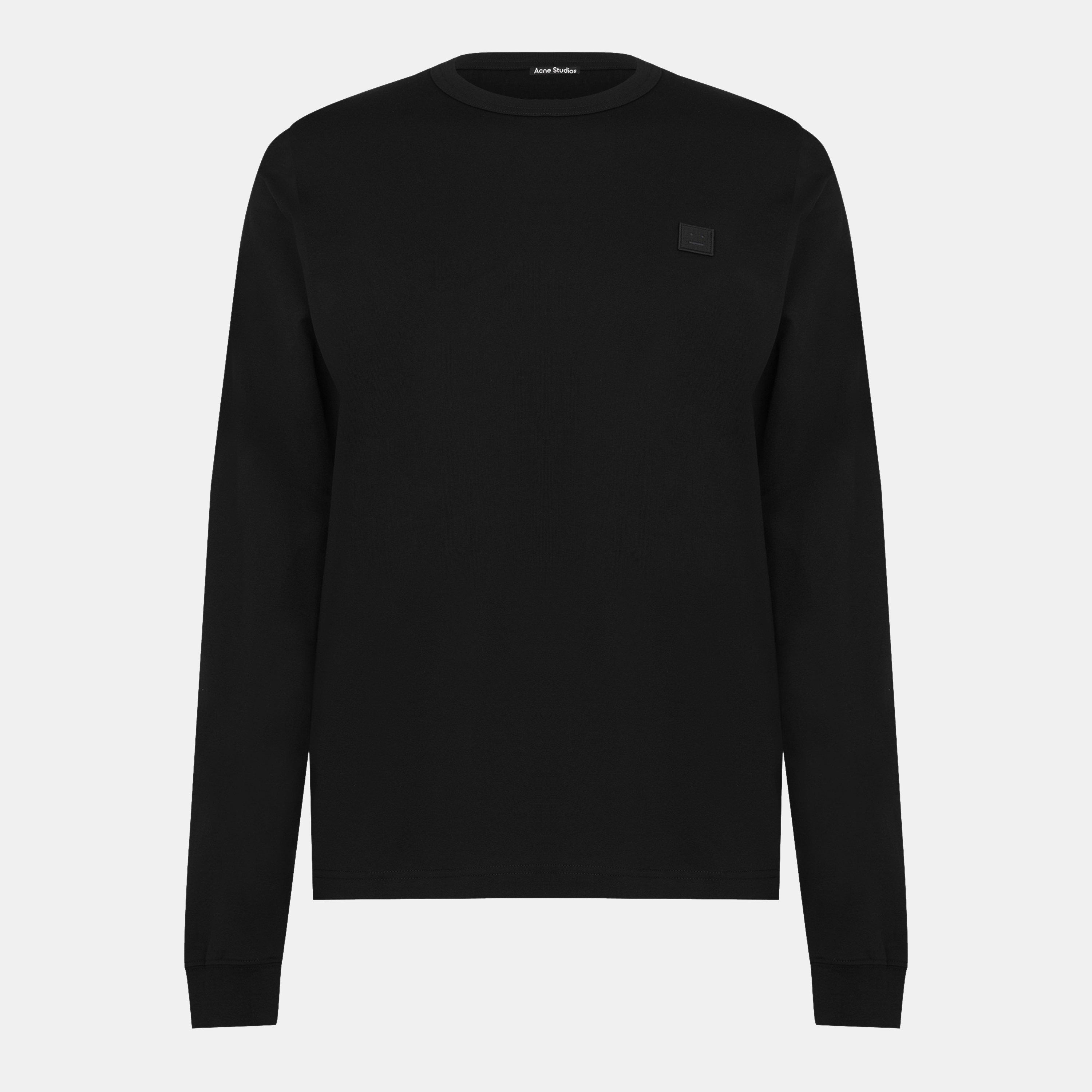 Black - Acne Studios - Men's Face Eisen Long-Sleeve T-Shirt - 1