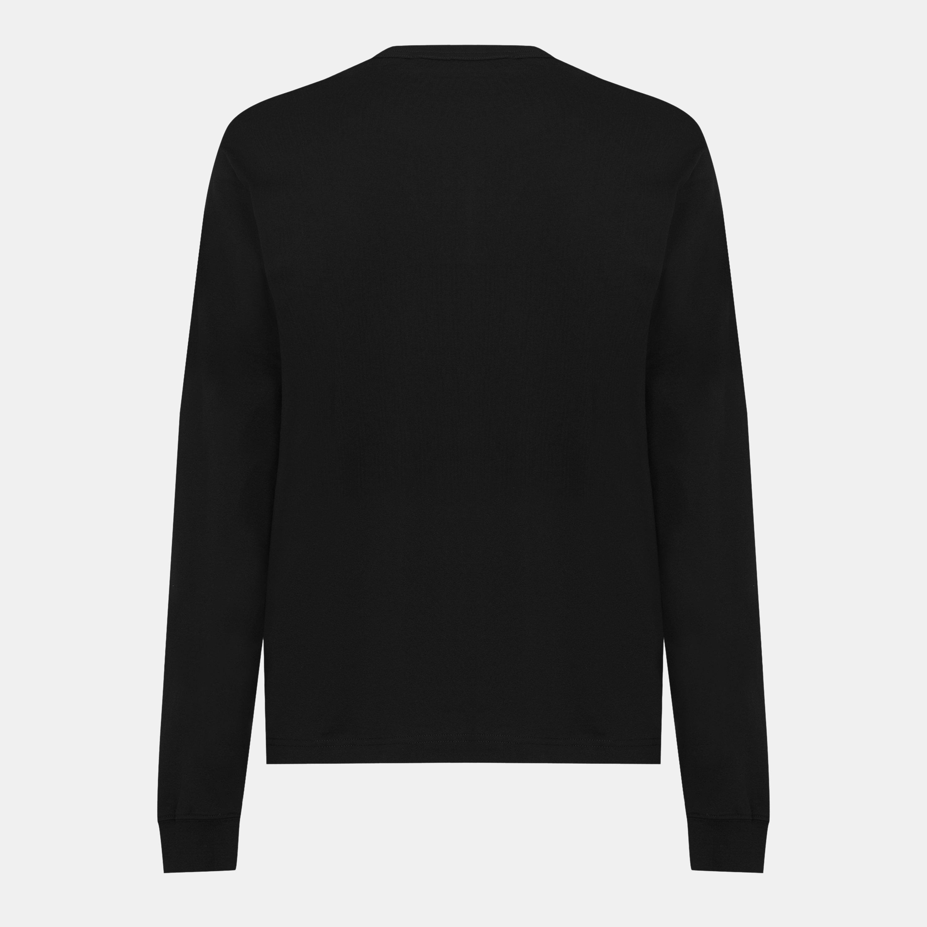 Black - Acne Studios - Men's Face Eisen Long-Sleeve T-Shirt - 2