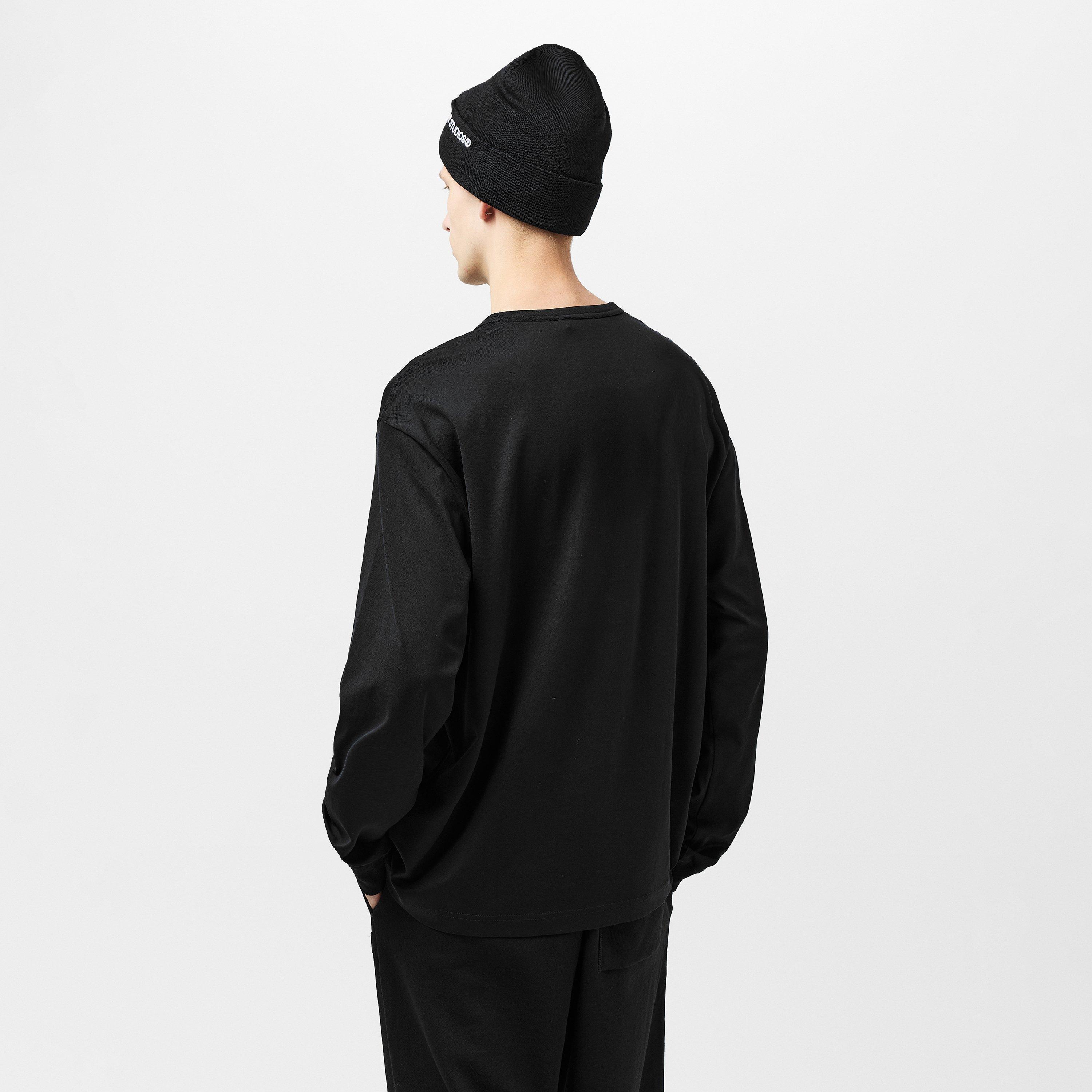 Black - Acne Studios - Men's Face Eisen Long-Sleeve T-Shirt - 4