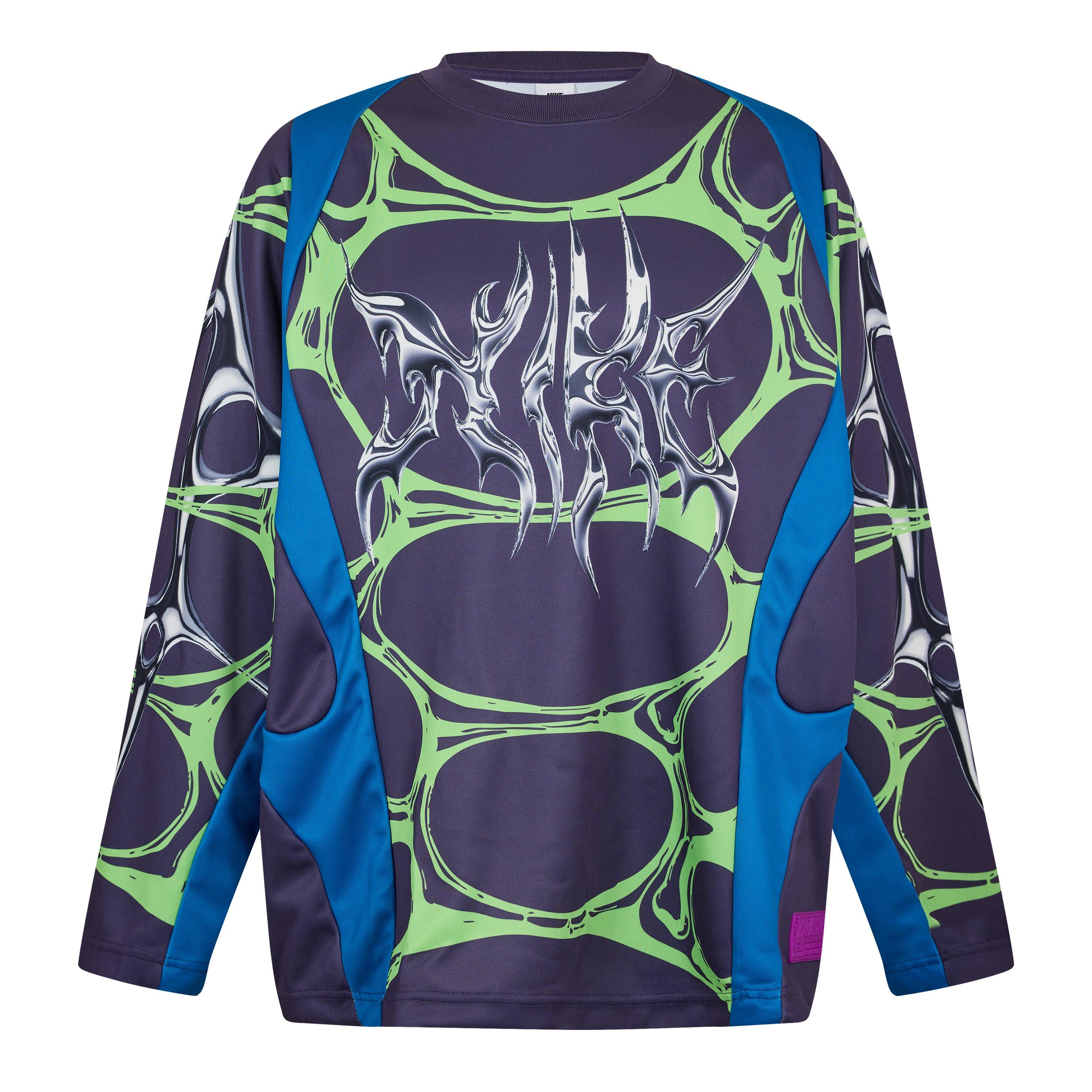 Drk Raisin/Blu - Nike - Men's Jelly Cage Jersey Long Sleeve T-Shirt - 1
