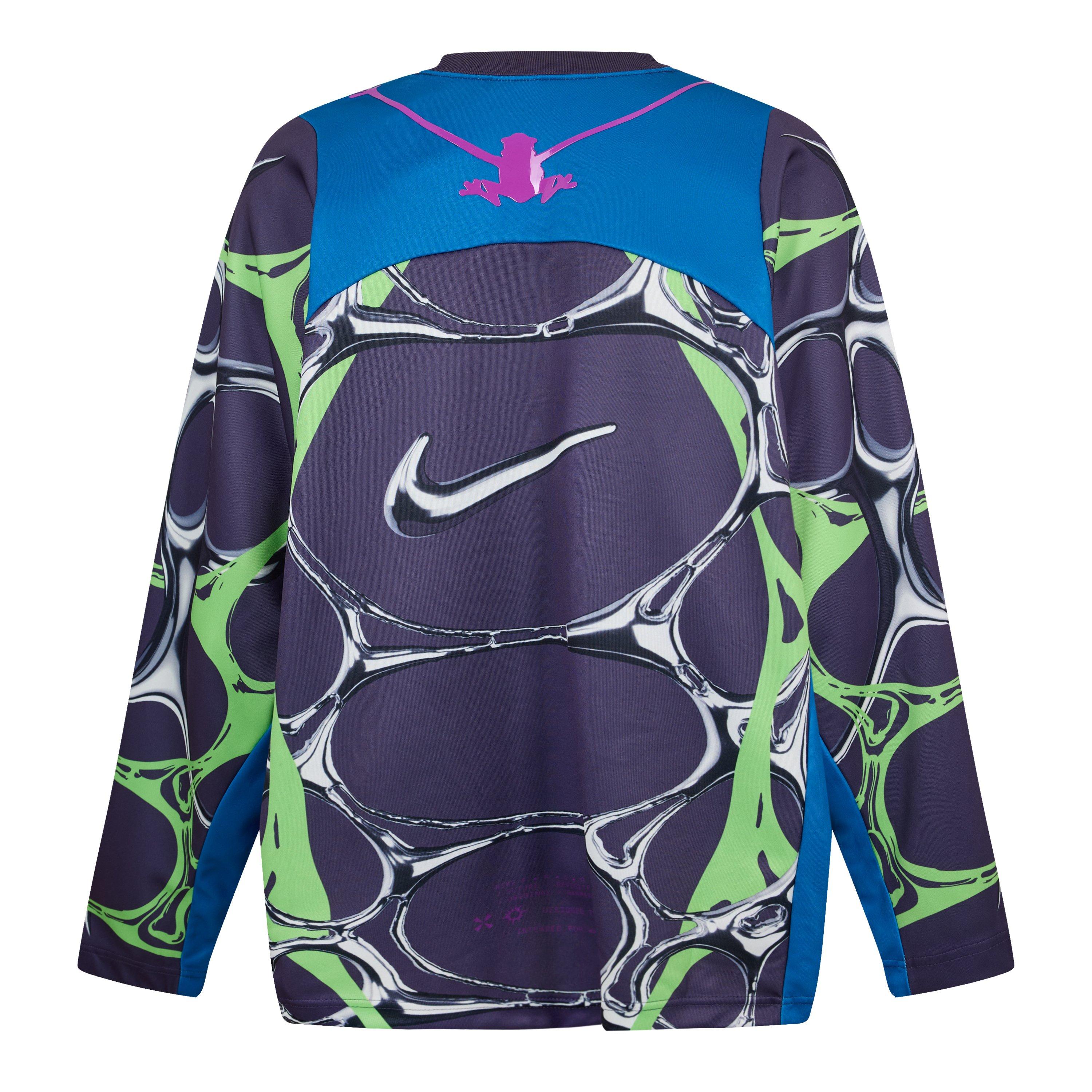 Drk Raisin/Blu - Nike - Men's Jelly Cage Jersey Long Sleeve T-Shirt - 2