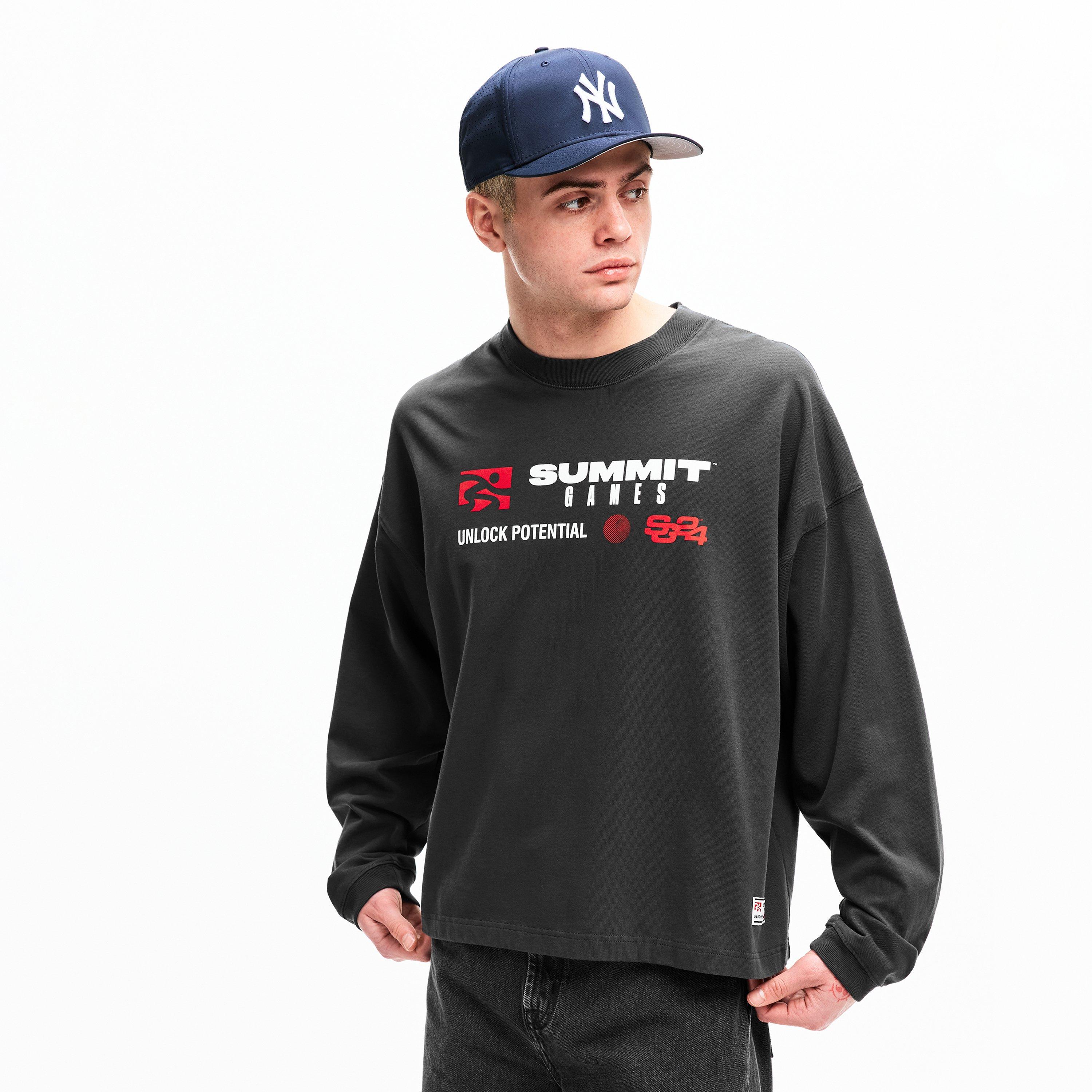 Jet Black - Summer Games - Men's Label Logo LS Tee Long Sleeve T-Shirt - 3