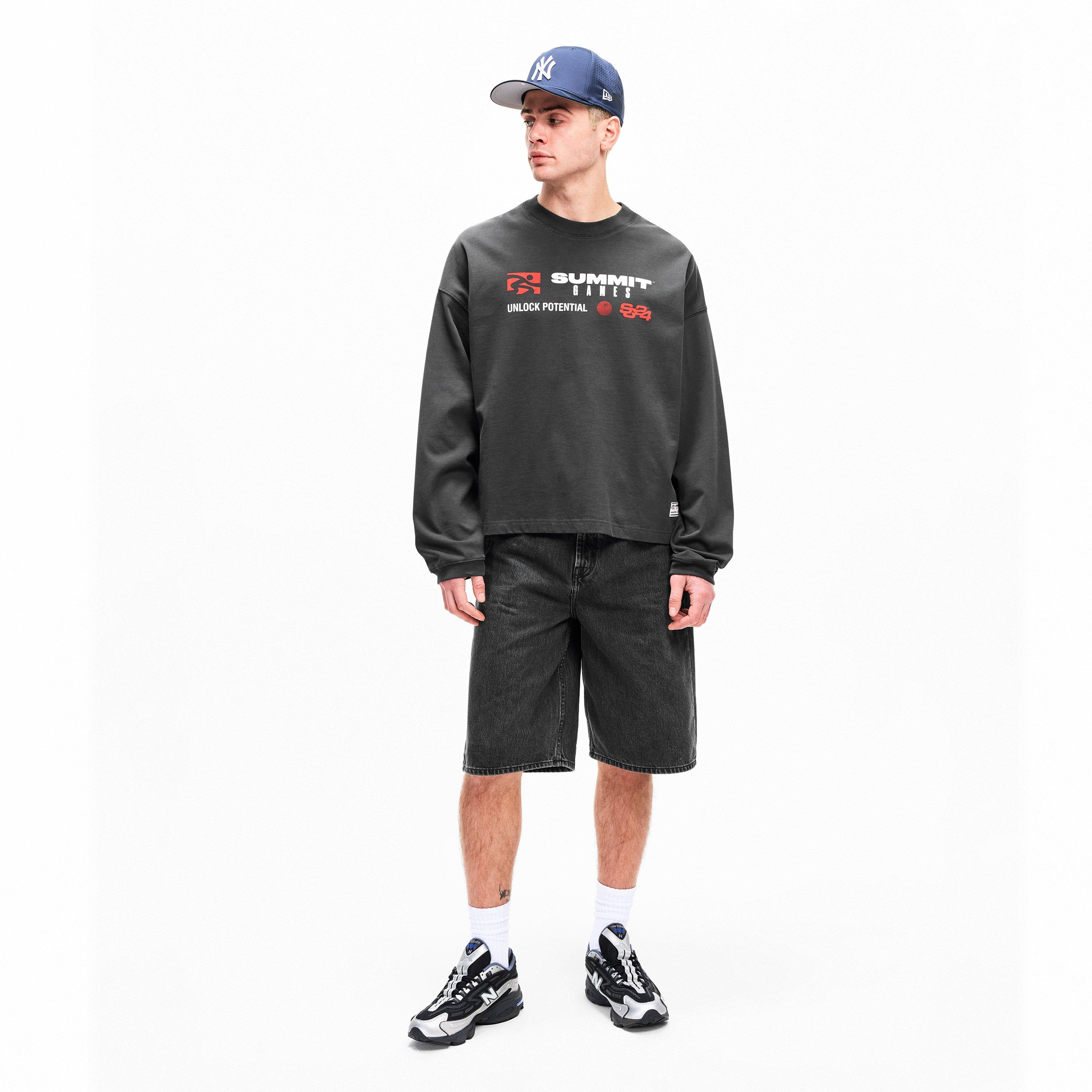 Jet Black - Summer Games - Men's Label Logo LS Tee Long Sleeve T-Shirt - 5