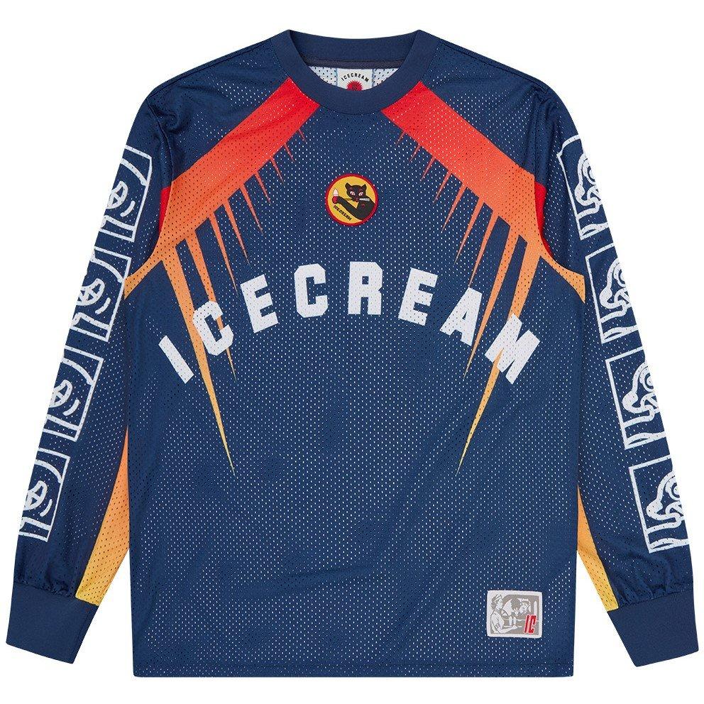 Navy - ICECREAM - Men's Moto Long Sleeve T-Shirt - 1