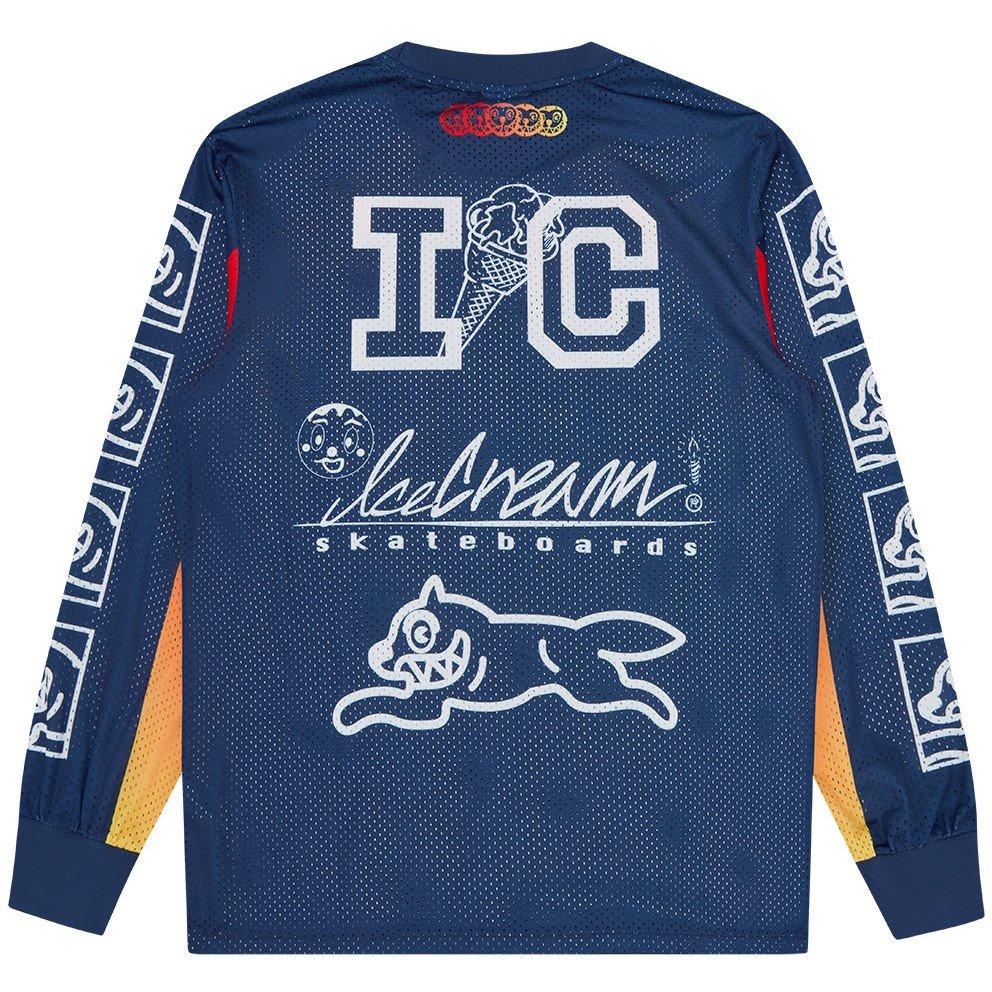 Navy - ICECREAM - Men's Moto Long Sleeve T-Shirt - 2