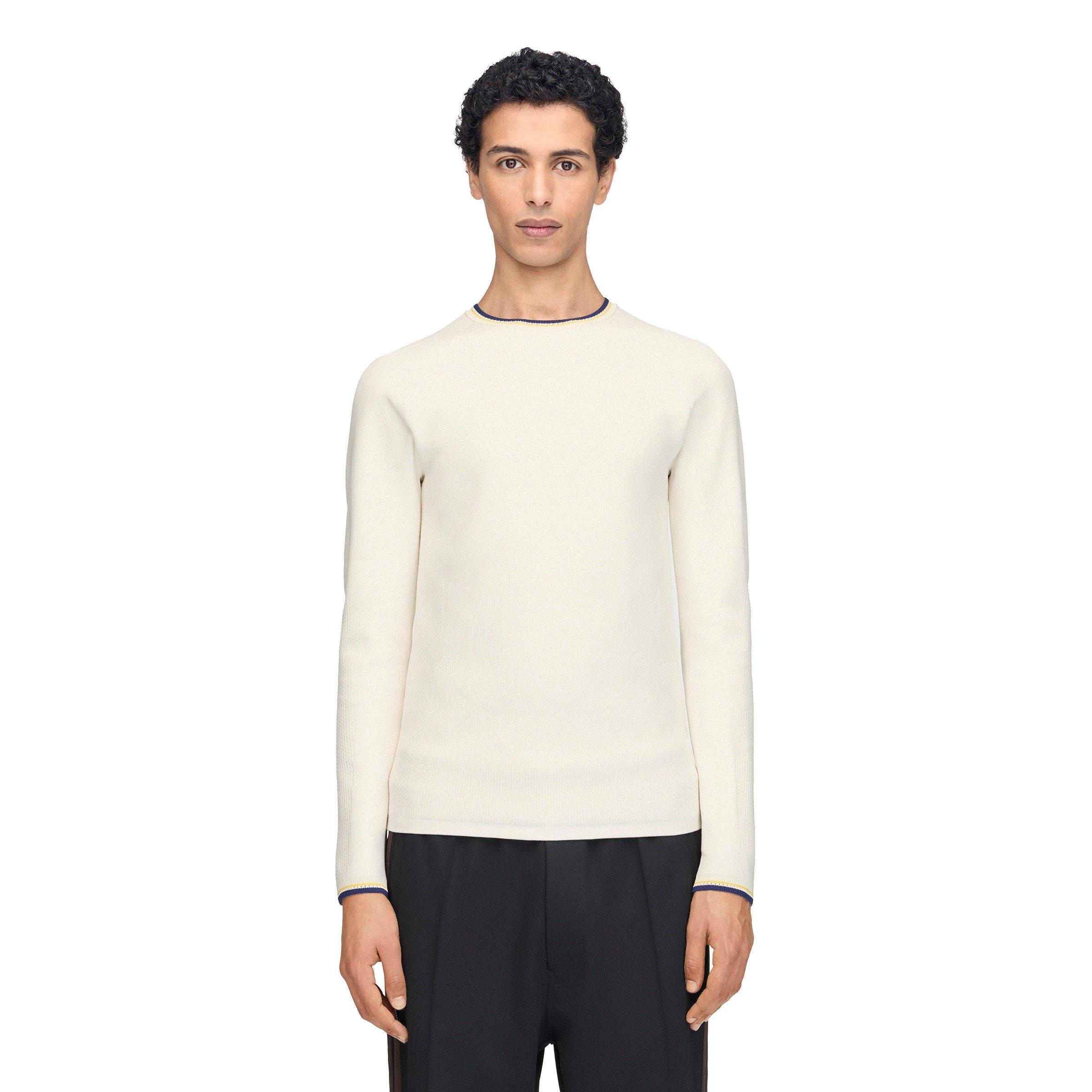 Cream White - adidas Originals - Mens by Wales Bonner x Y3 Knit Base Long Sleeve Top - 3