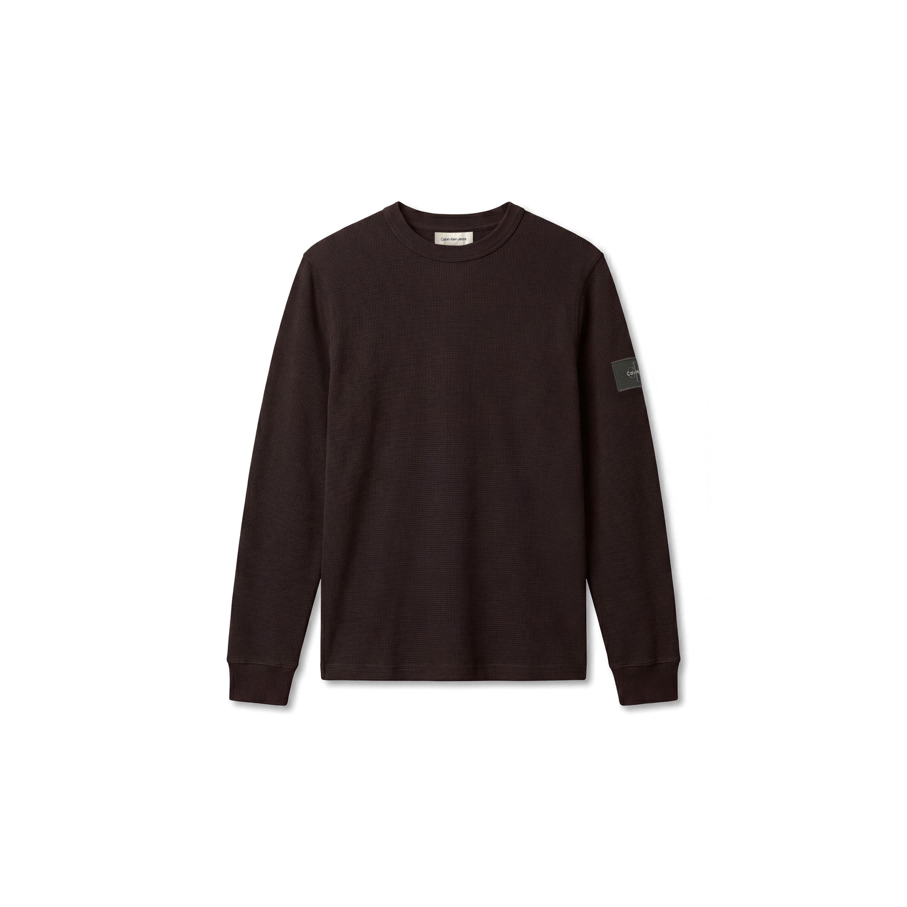 Calvin Klein Jeans Men's Waffle Badge Cotton Long-Sleeve T-Shirt