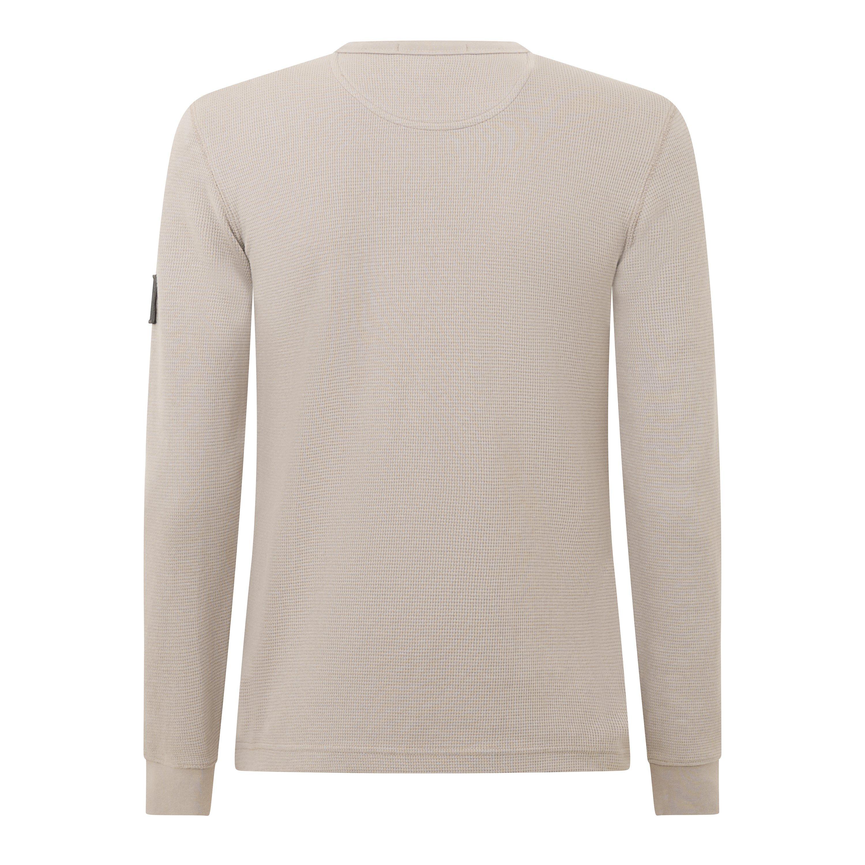 Geröstete Cashewnüsse - Calvin Klein Jeans - Men's Waffle Badge Cotton Long-Sleeve T-Shirt - 2
