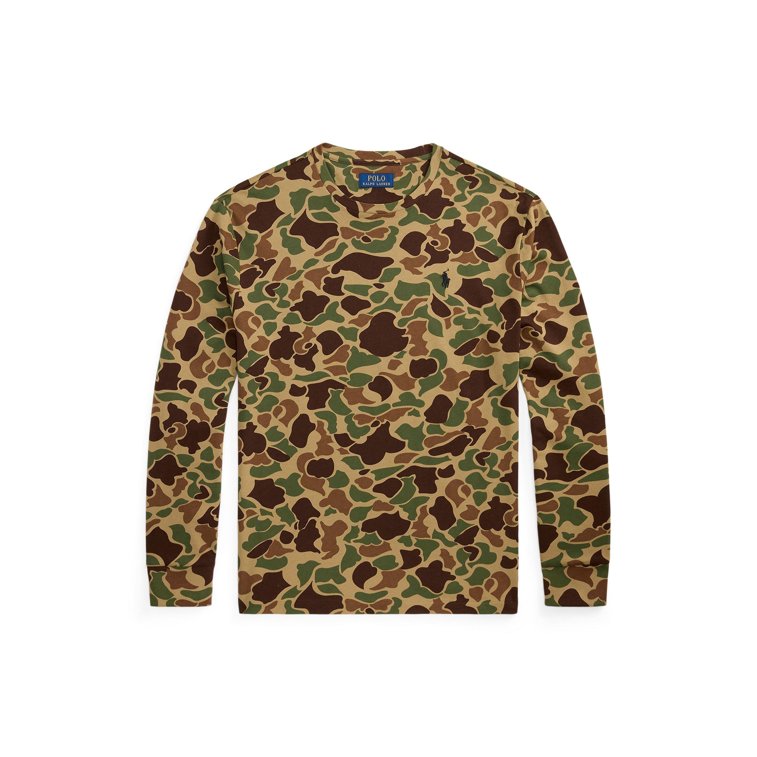 Frog Camo - Polo Ralph Lauren - Men's Custom Long-Sleeve Crew-Neck Cotton T-Shirt - 1