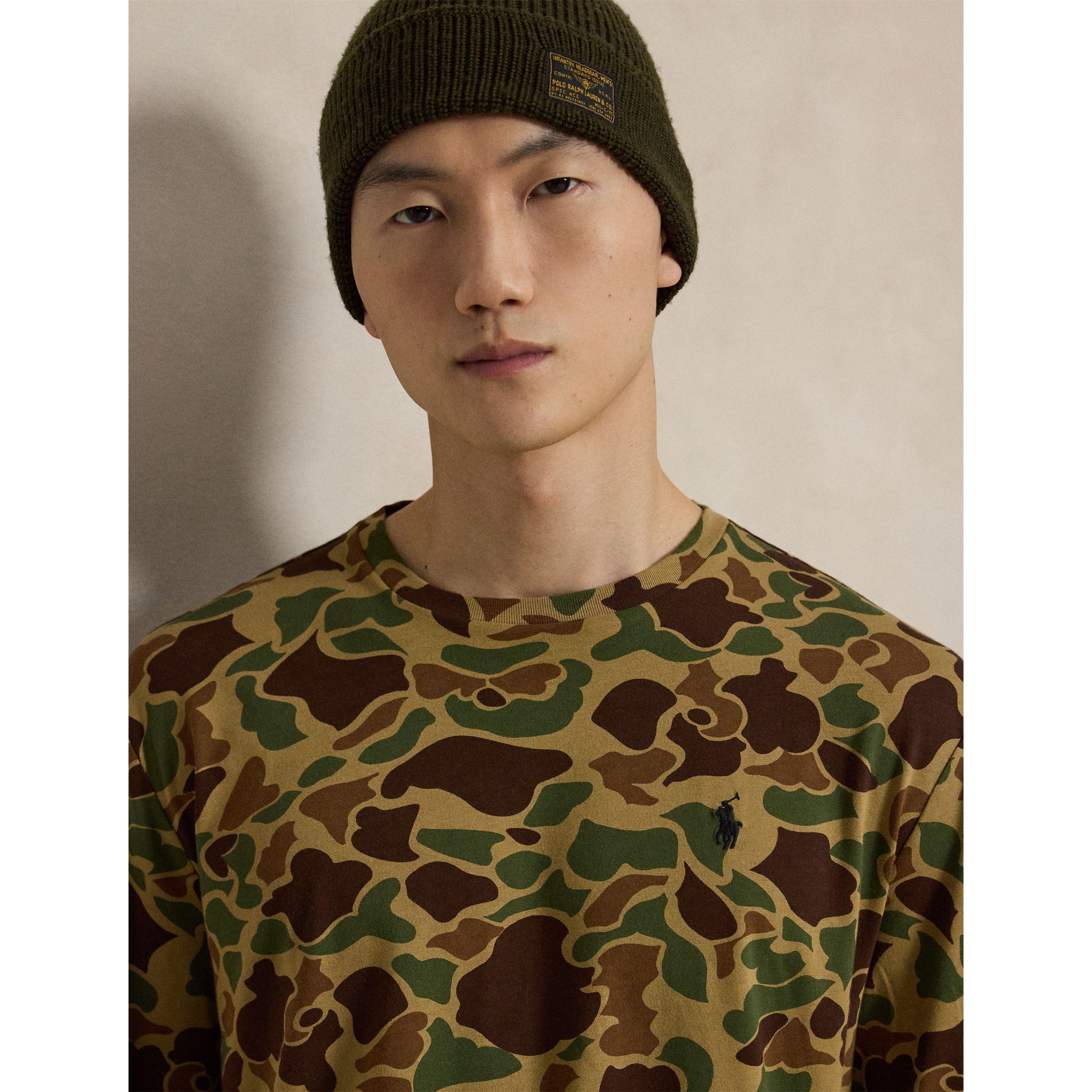 Frog Camo - Polo Ralph Lauren - Men's Custom Long-Sleeve Crew-Neck Cotton T-Shirt - 4
