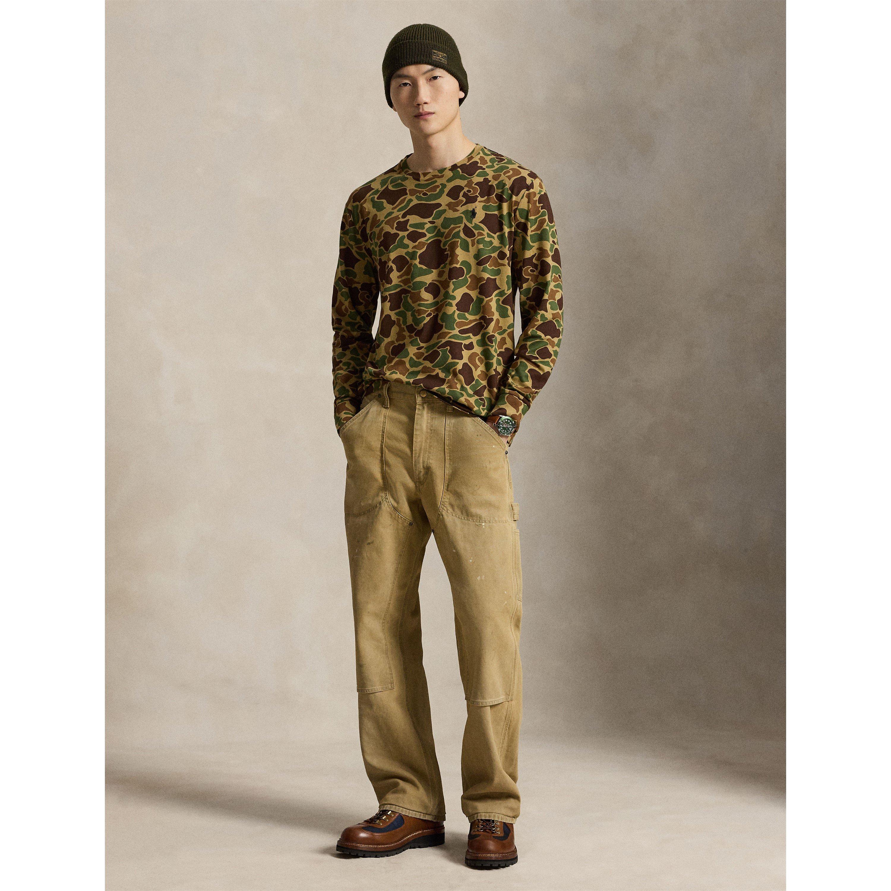 Frog Camo - Polo Ralph Lauren - Men's Custom Long-Sleeve Crew-Neck Cotton T-Shirt - 5