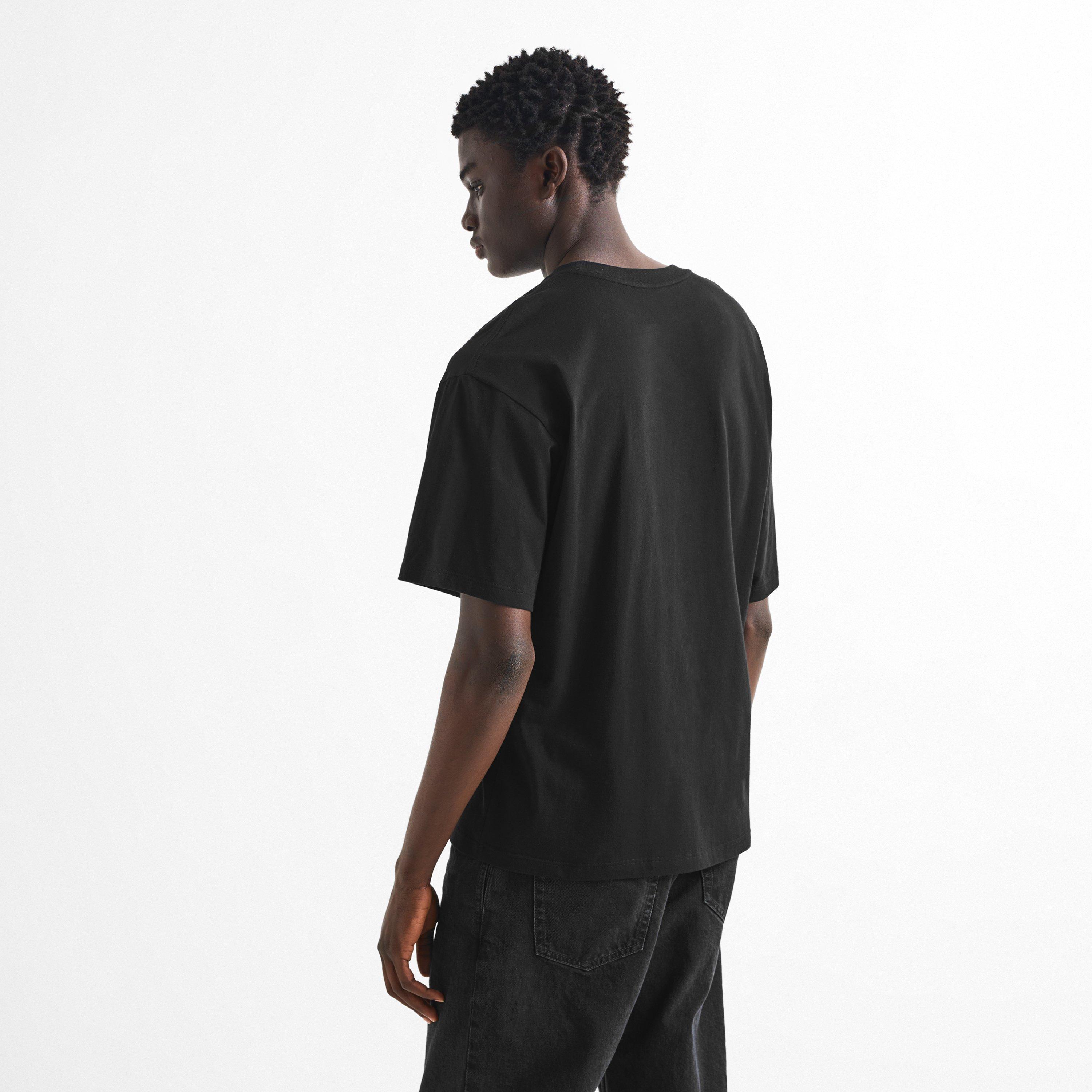 Black - Saint Laurent - Men's Cass Cotton Short-Sleeve Oversized-Fit T-Shirt - 4
