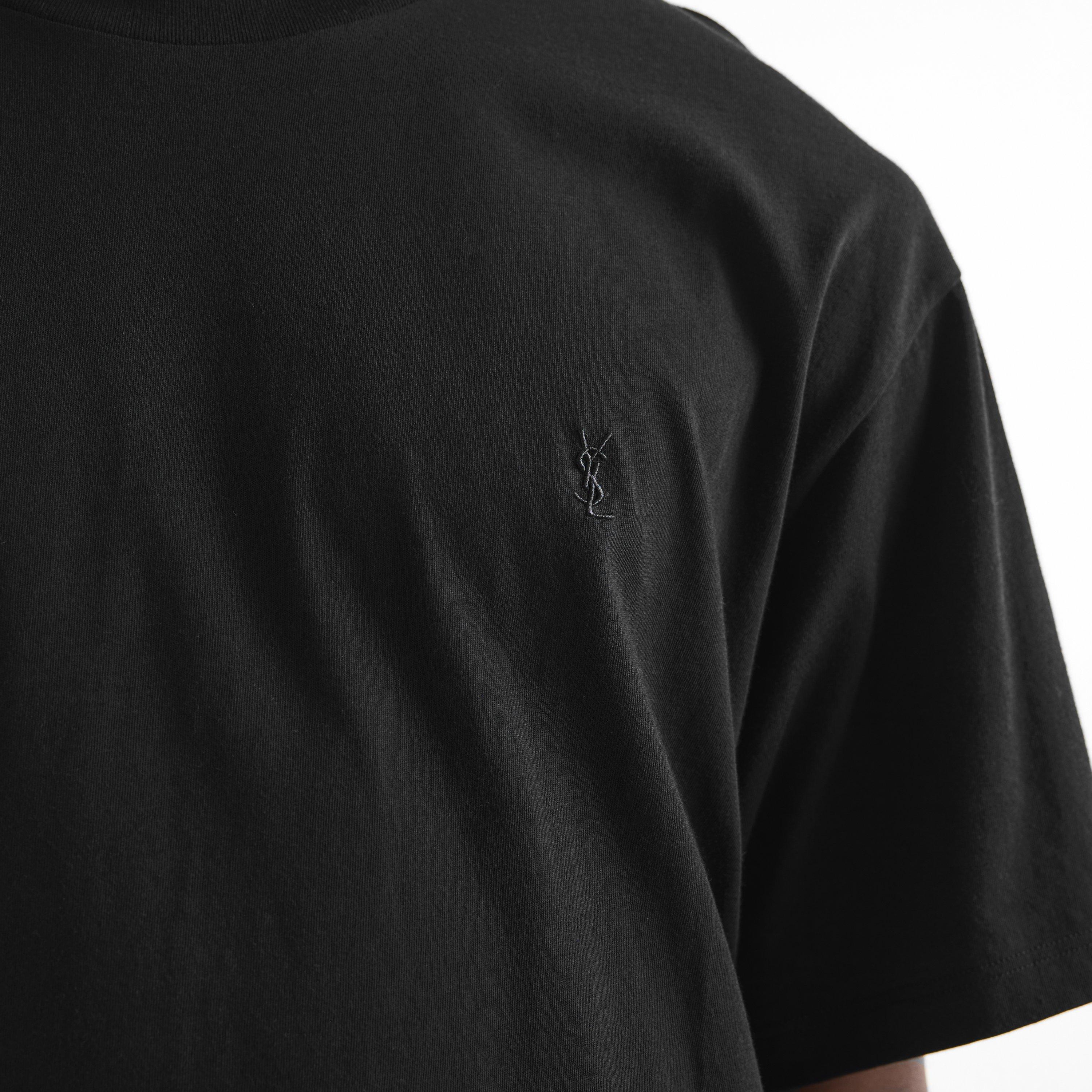 Black - Saint Laurent - Men's Cass Cotton Short-Sleeve Oversized-Fit T-Shirt - 5