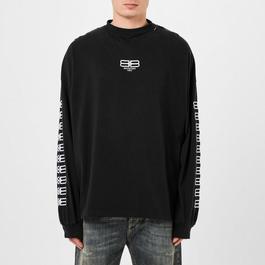 Balenciaga Long Sleeve Print T-Shirt