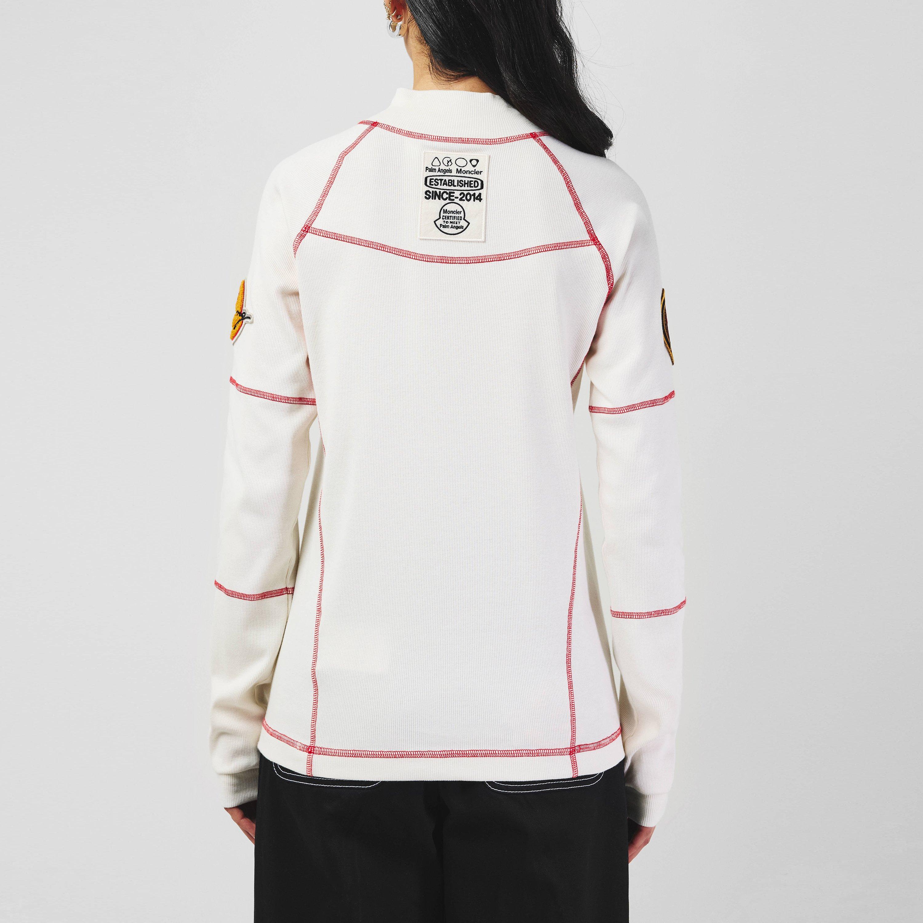 White 031 - Moncler X Palm Angels - Long Sleeve Racing T-Shirt - 3