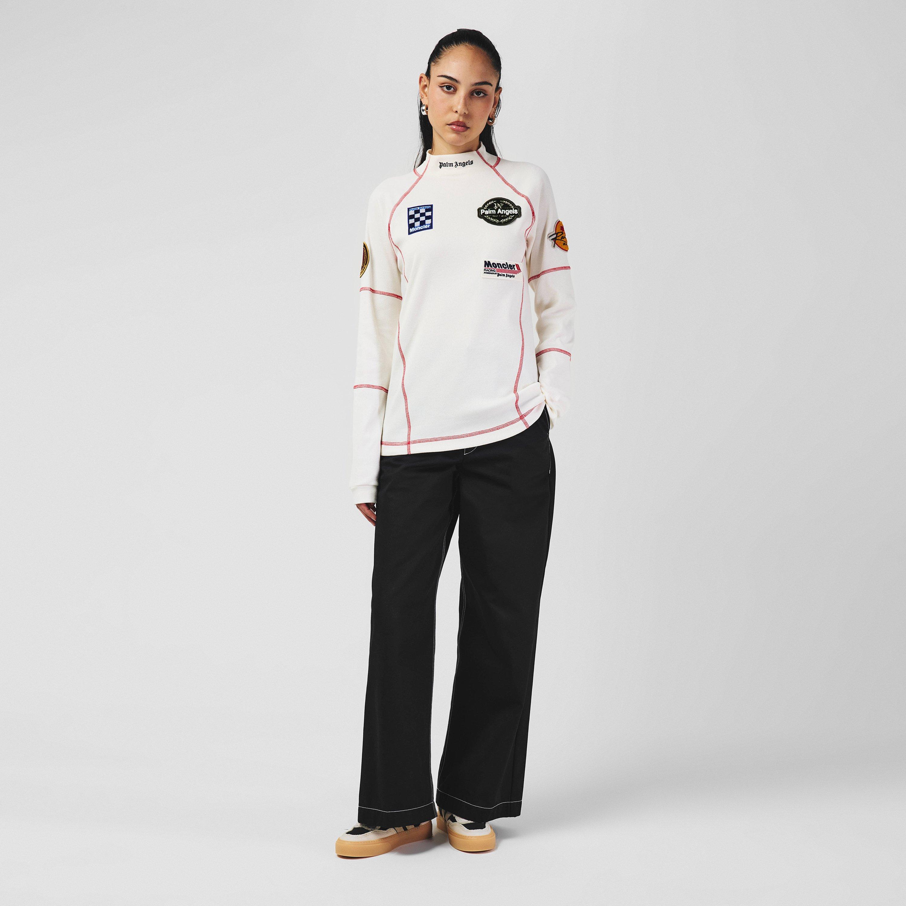 White 031 - Moncler X Palm Angels - Long Sleeve Racing T-Shirt - 4