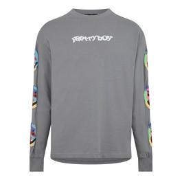 Pretty Boy Ugly World Long Sleeve Logo T Shirt