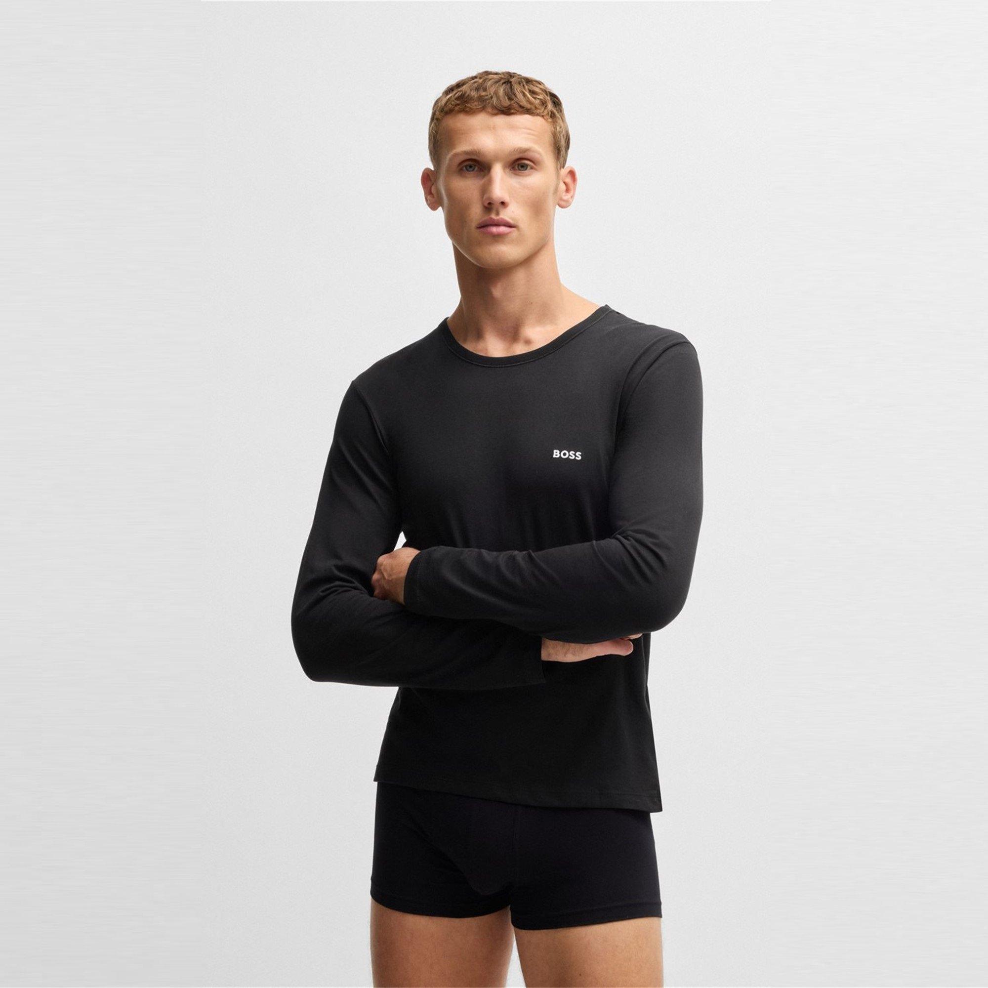 Blu/Blk/Nvy 996 - Boss - Men's BW Long-sleeve RegCrewTee Classic T-Shirts - 8