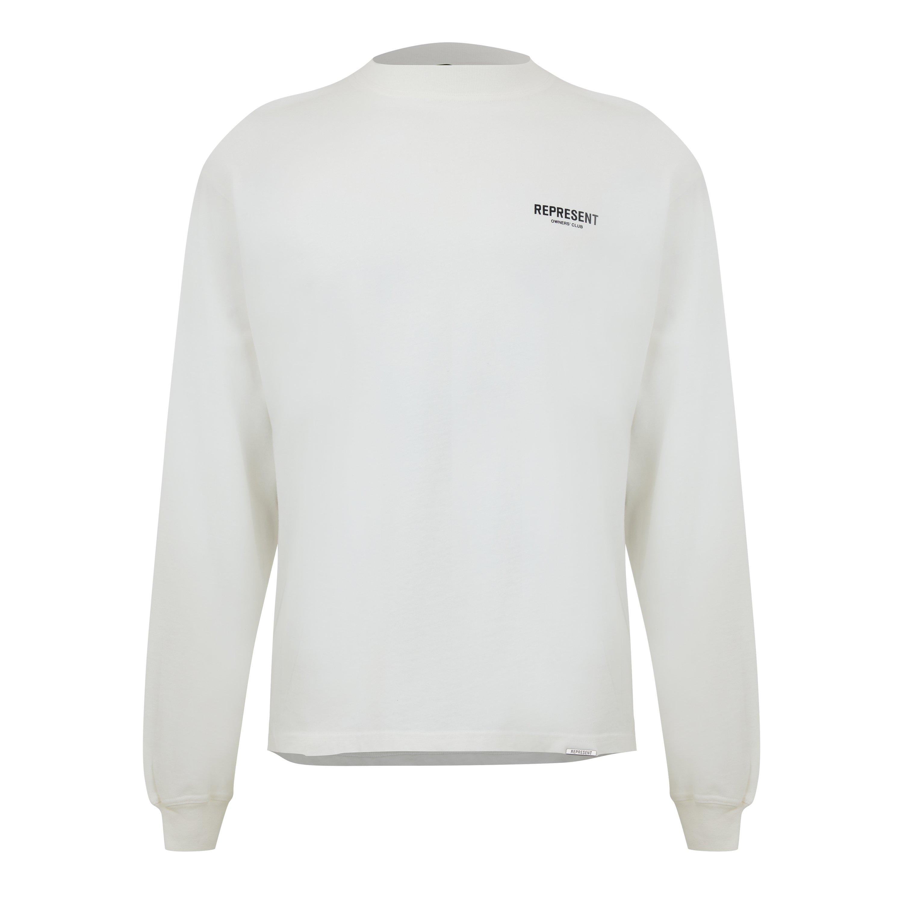 Flat White - Represent - Men's Owners Club Long Sleeve T-Shirt - 1