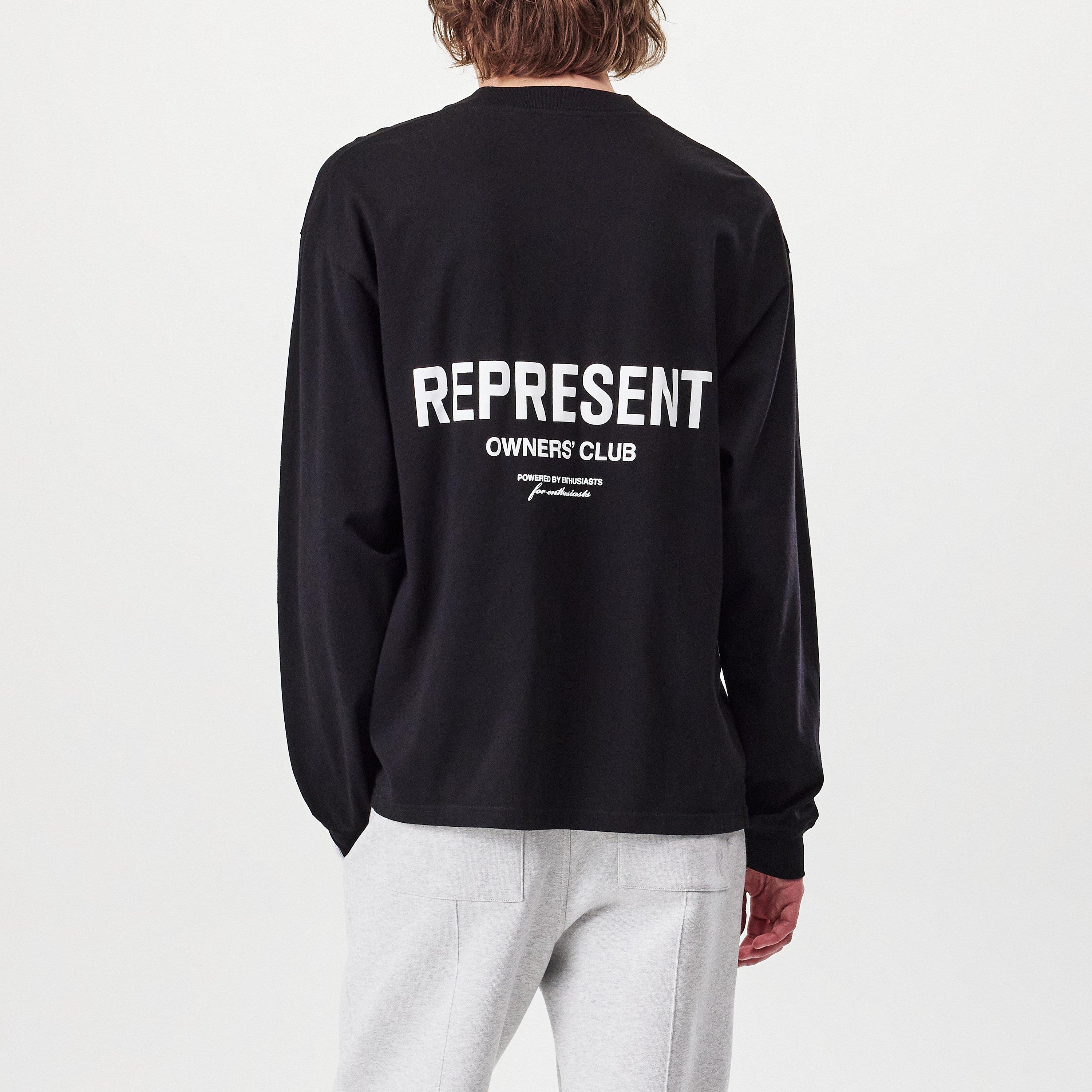 Black - Represent - Men's Owners Club L/S T-Shirt, Exclusive Branding - 3