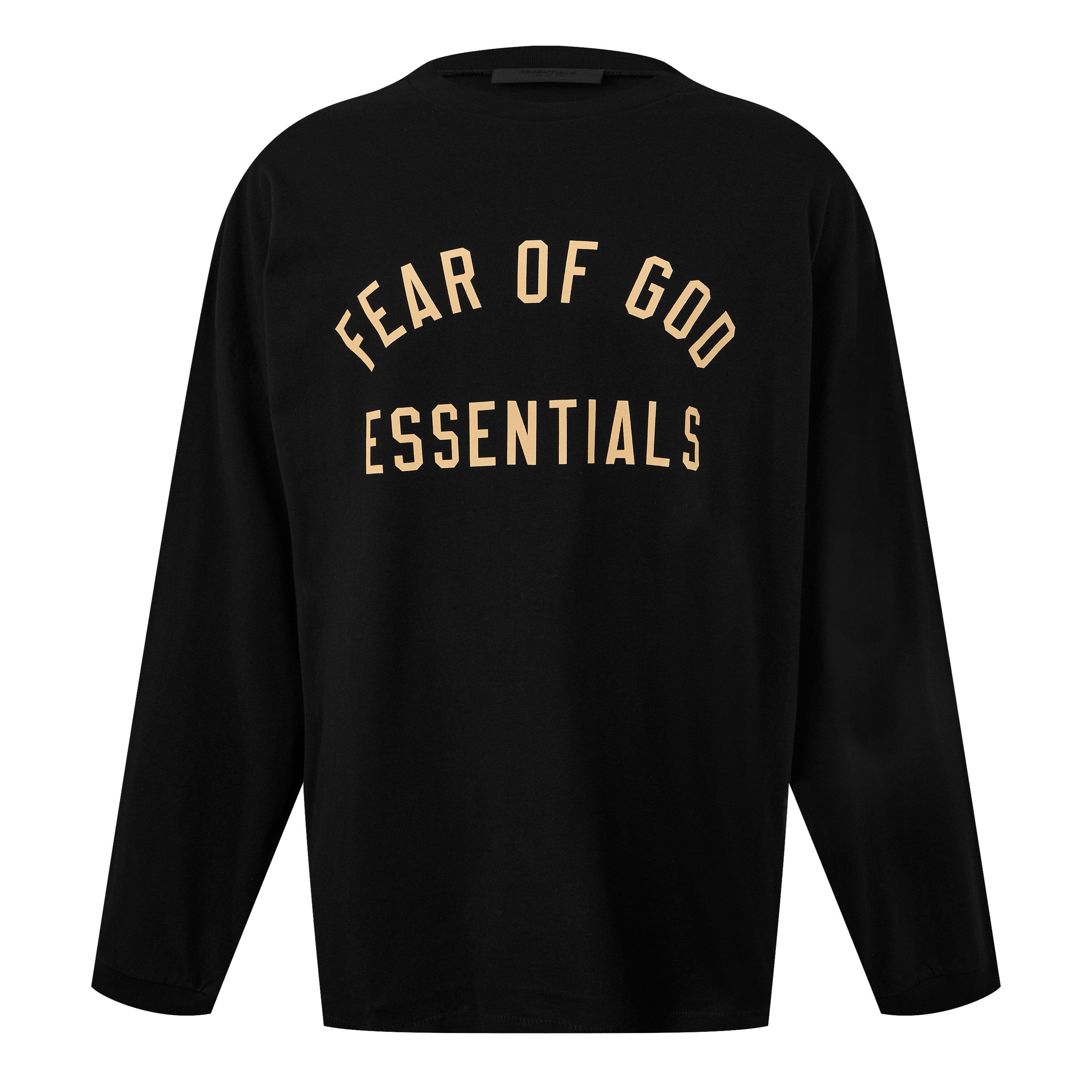 Black - Fear Of God Essentials - Jersey Long Sleeve Tee - 1