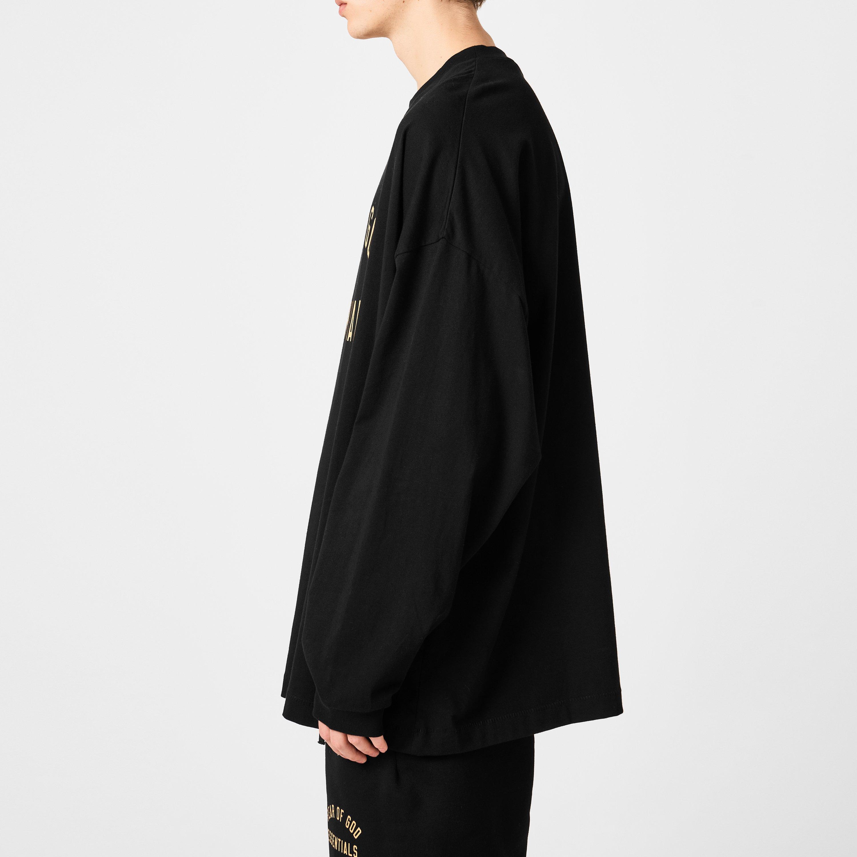 Black - Fear Of God Essentials - Jersey Long Sleeve Tee - 5