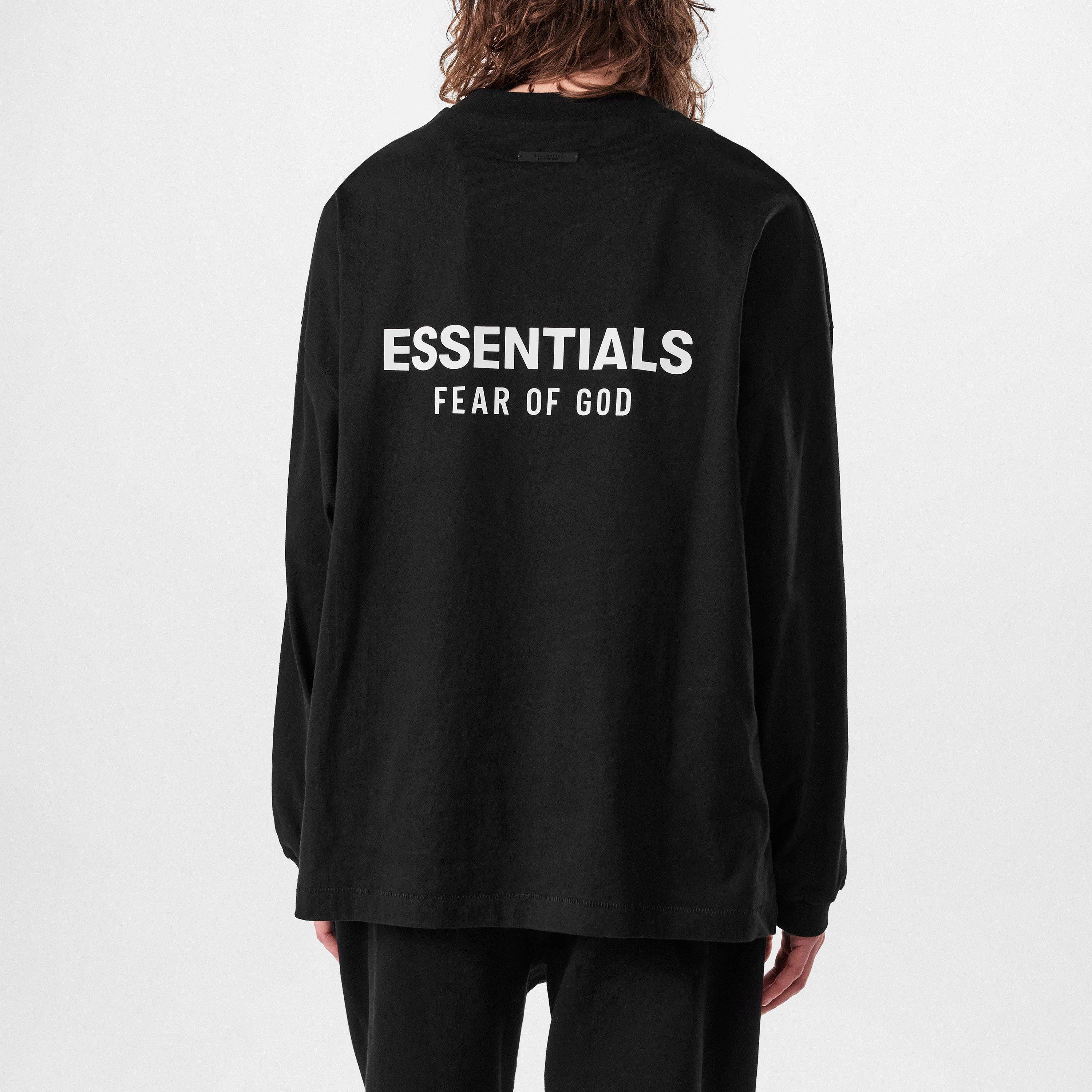 Black - Fear Of God Essentials - Long Sleeve T-Shirt - 4