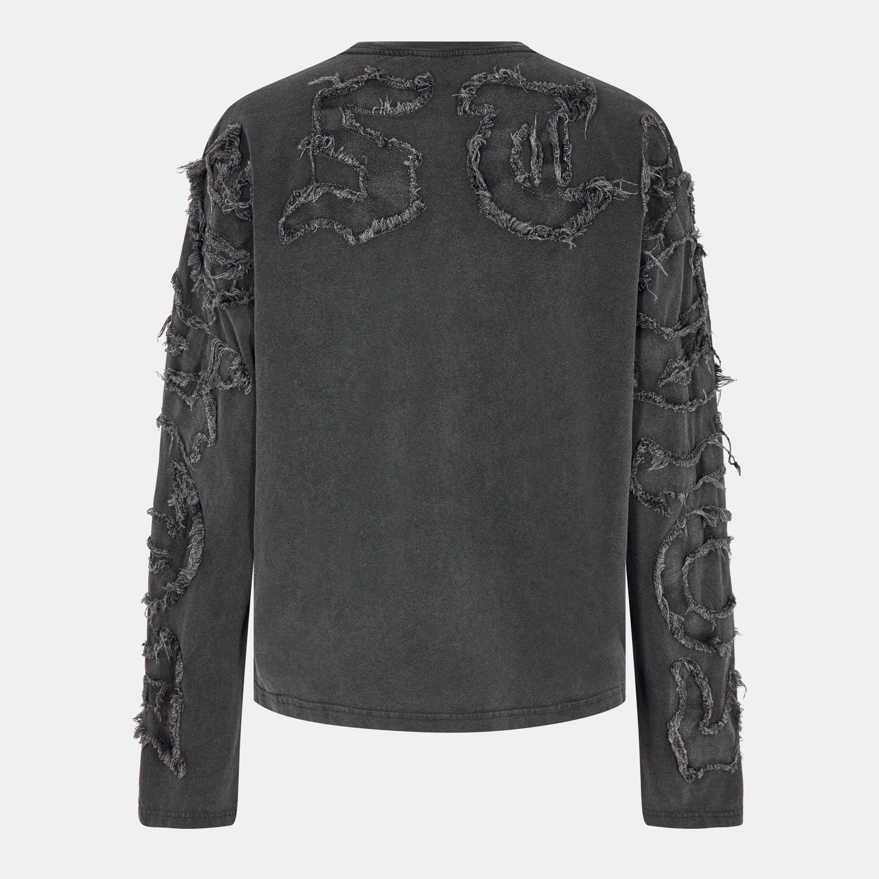 Black - Acne Studios - Men's Goth Logo Long-Sleeve T-Shirt - 2