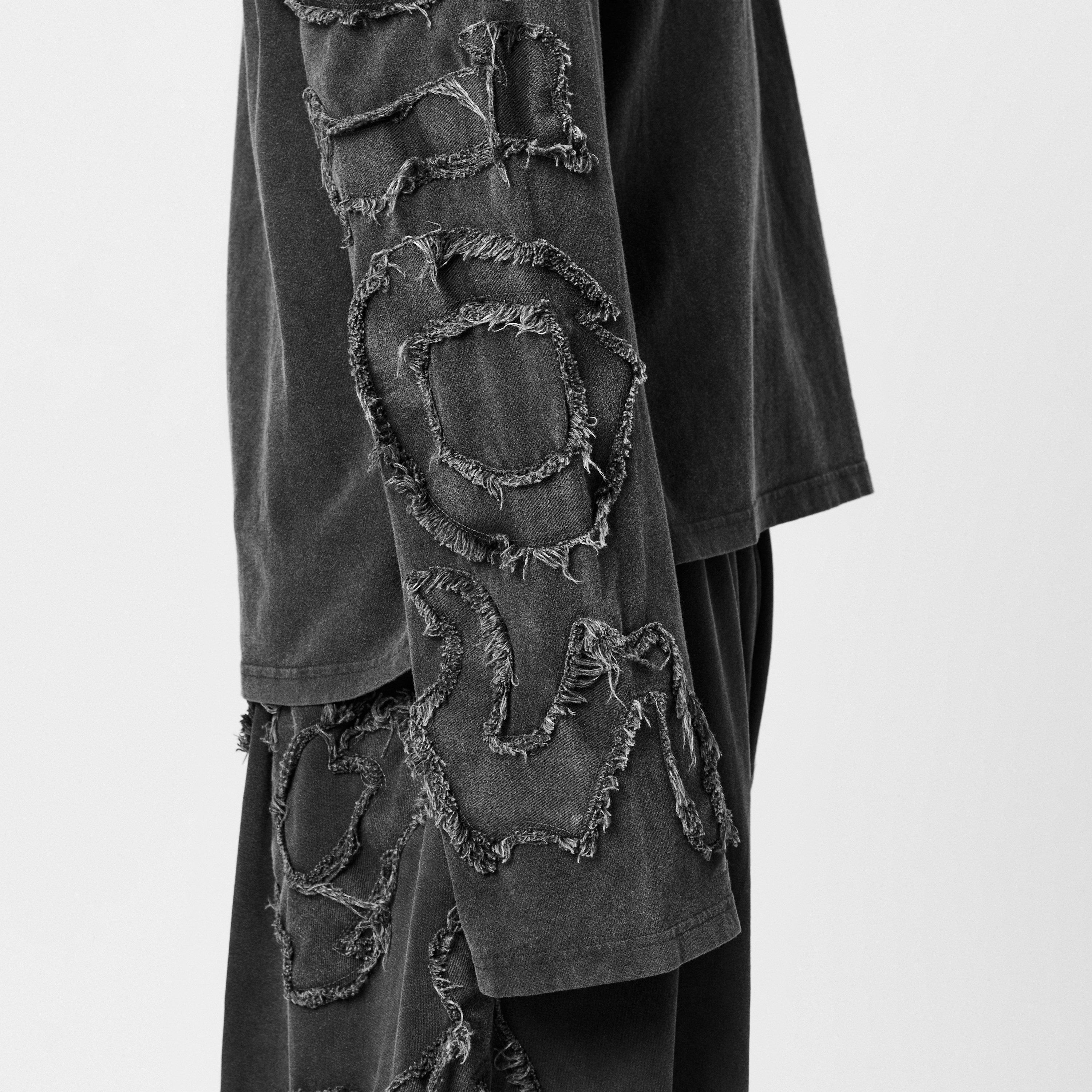 Black - Acne Studios - Men's Goth Logo Long-Sleeve T-Shirt - 5