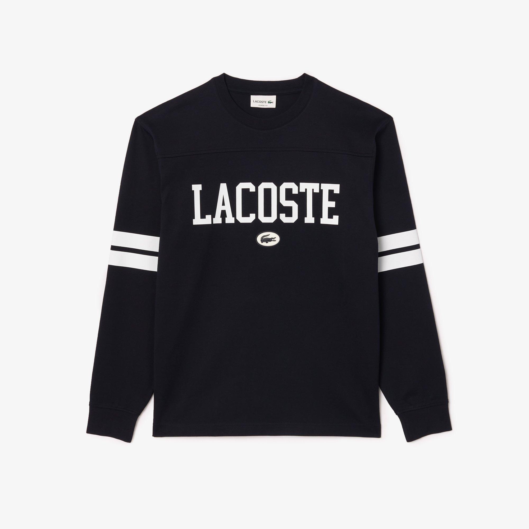 Lacoste black long sleeve t shirt discount