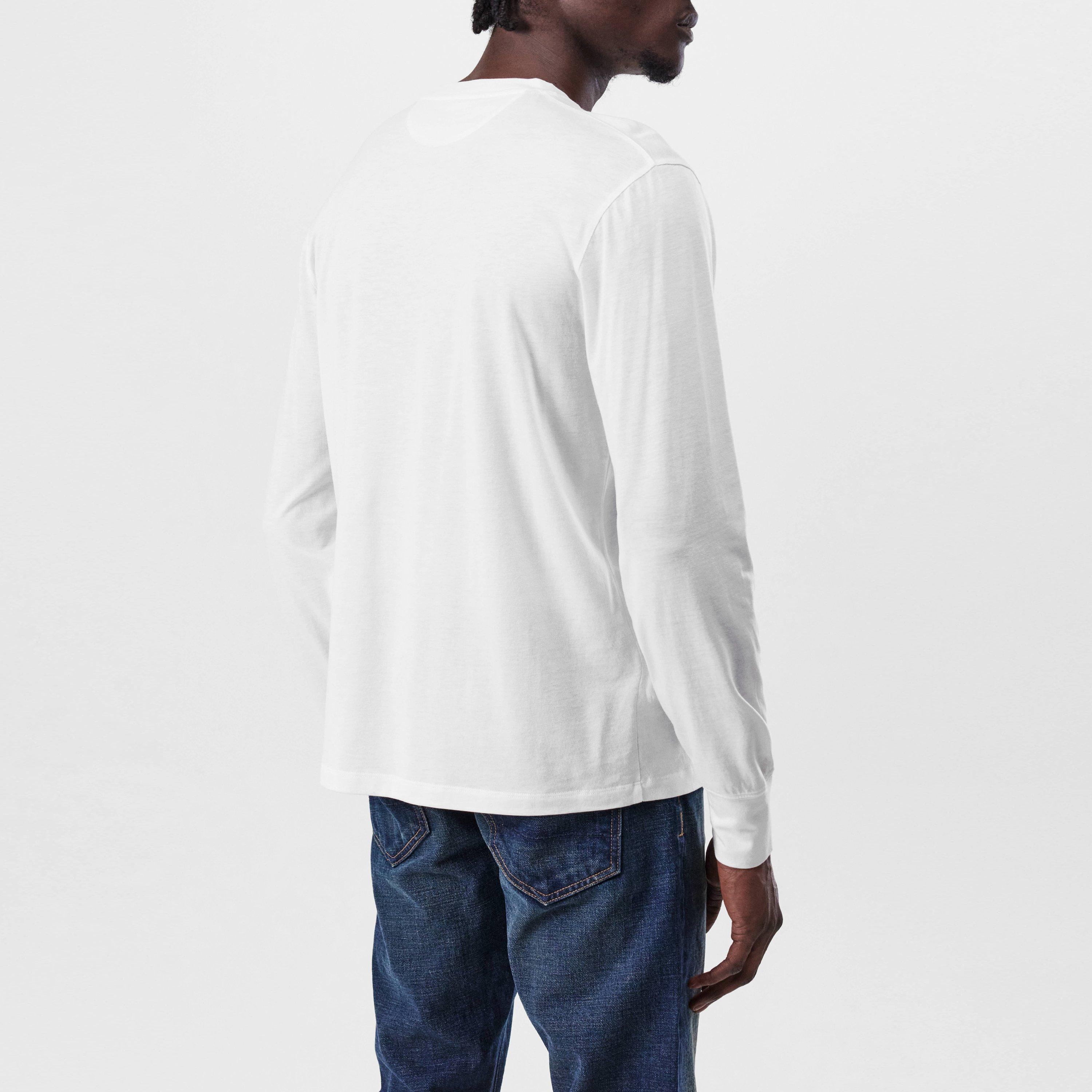 White - Tom Ford - Men's Henley Long Sleeve T-Shirt - 3