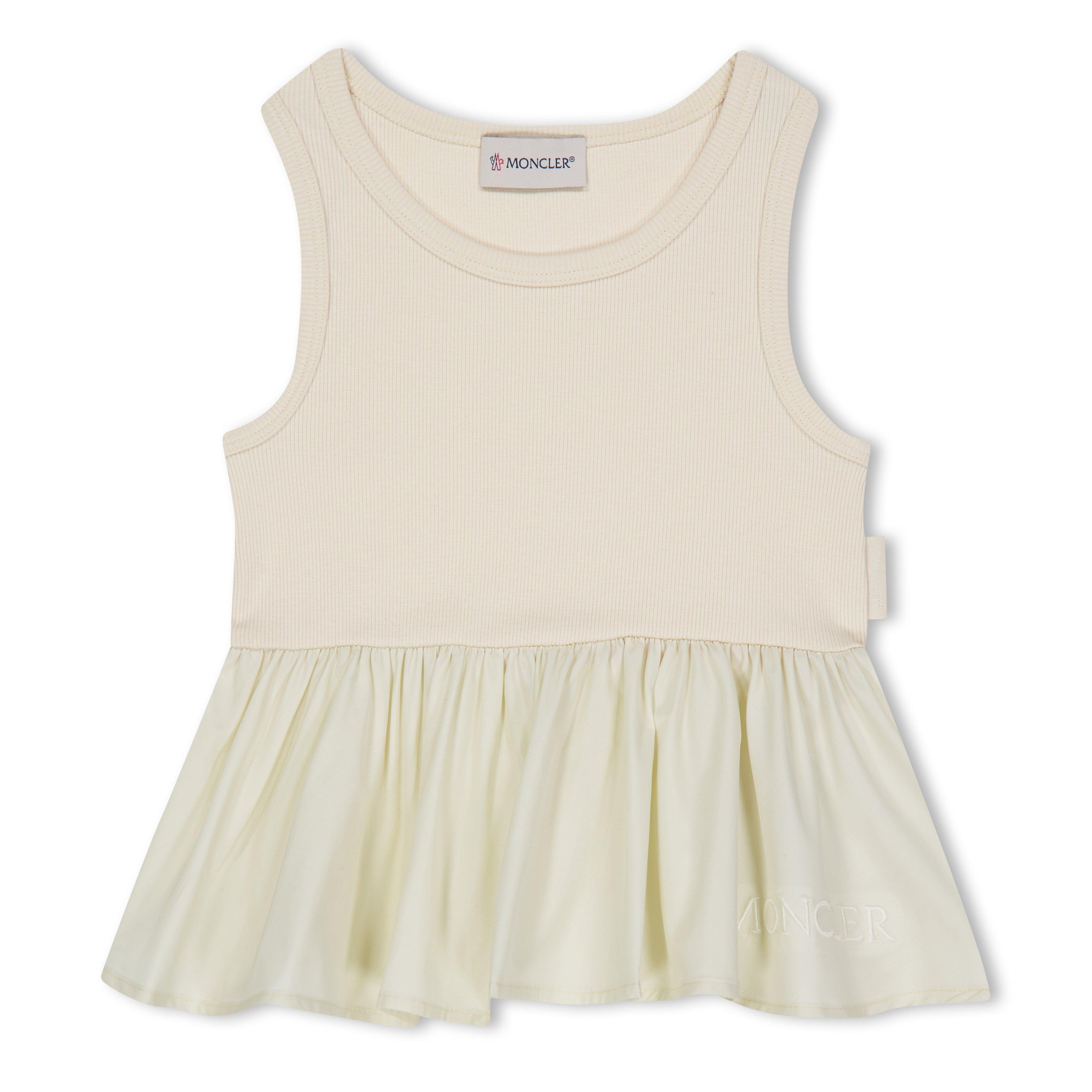 Moncler Kids' Logo Embroidered T-Shirt - White 050 - Size 4Y