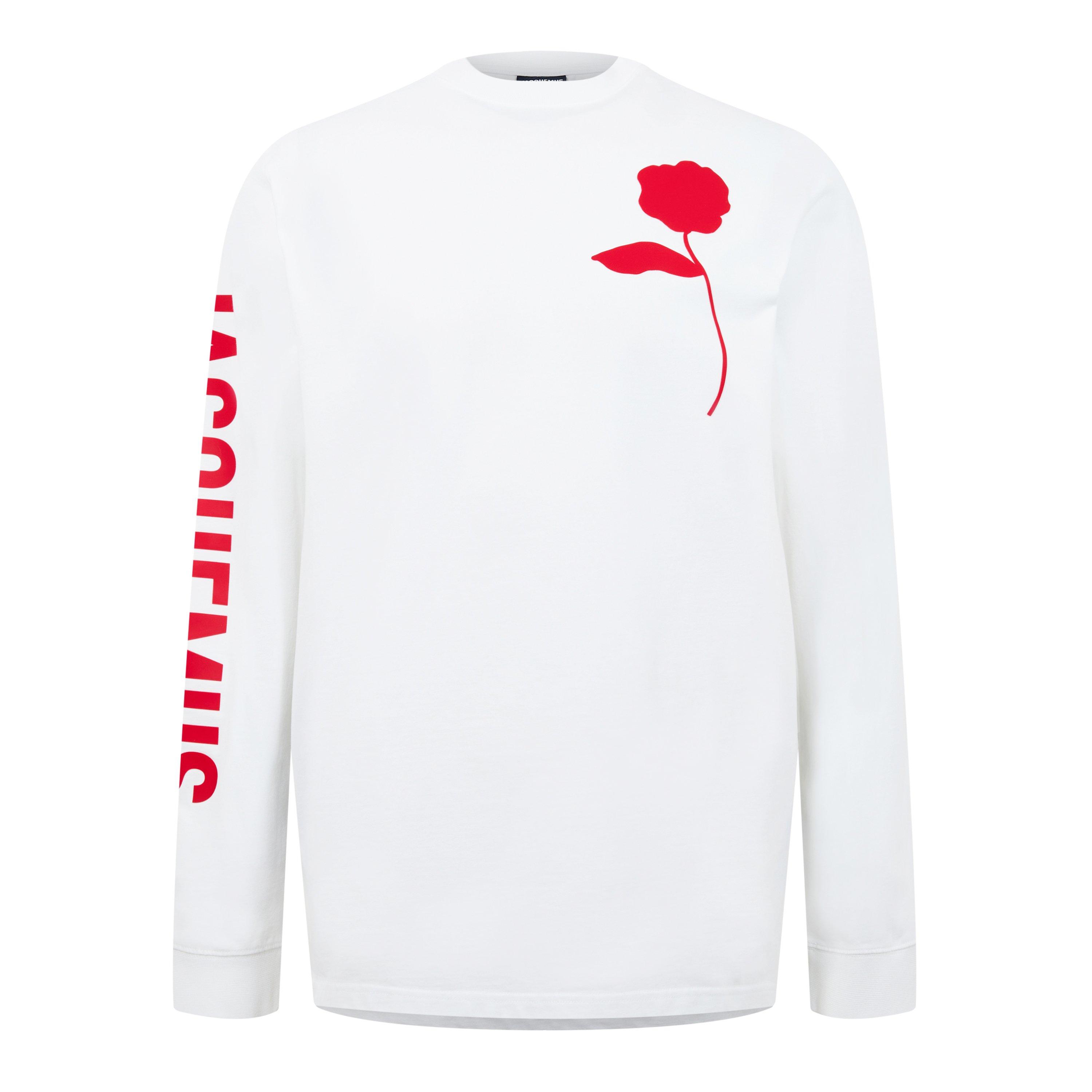 White/Red - Jacquemus - Men's Long-Sleeve T-Shirt - 4