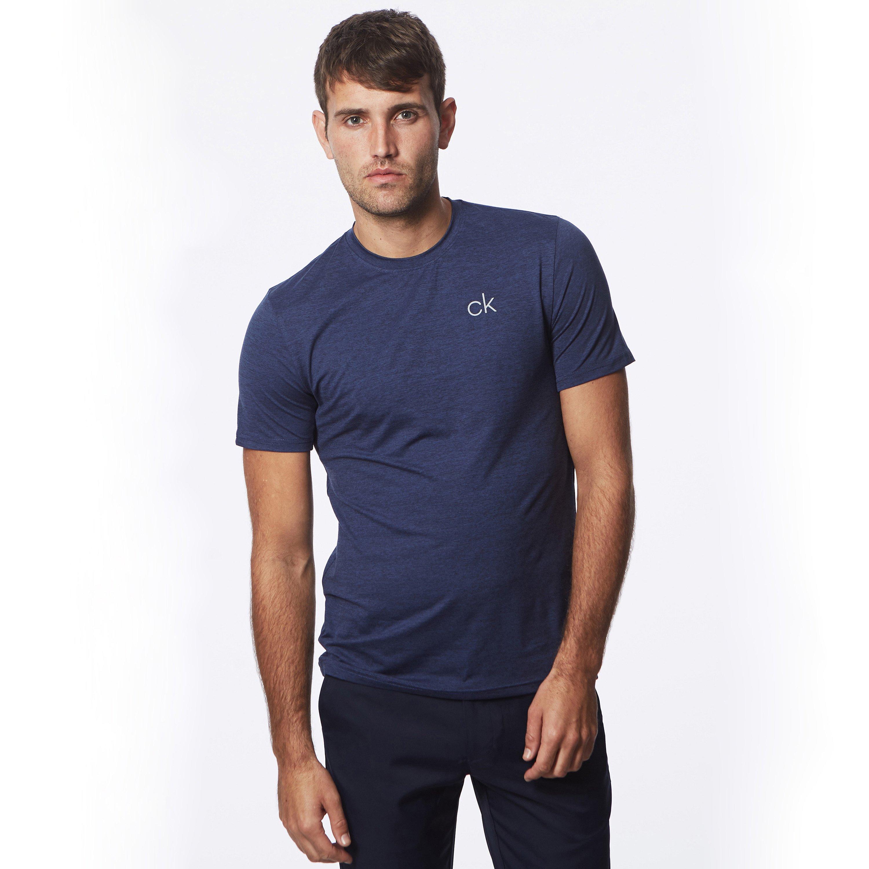 Navy Marl - Calvin Klein Golf - Newport Tee Mens - 3