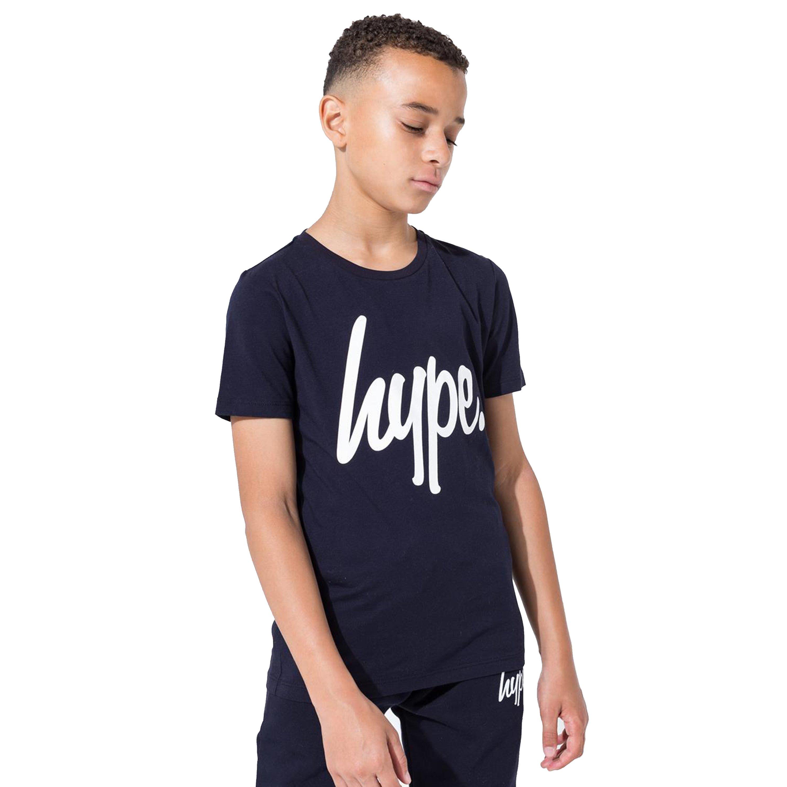 Marineblå - Hype - Script Kids T-Shirt - 1