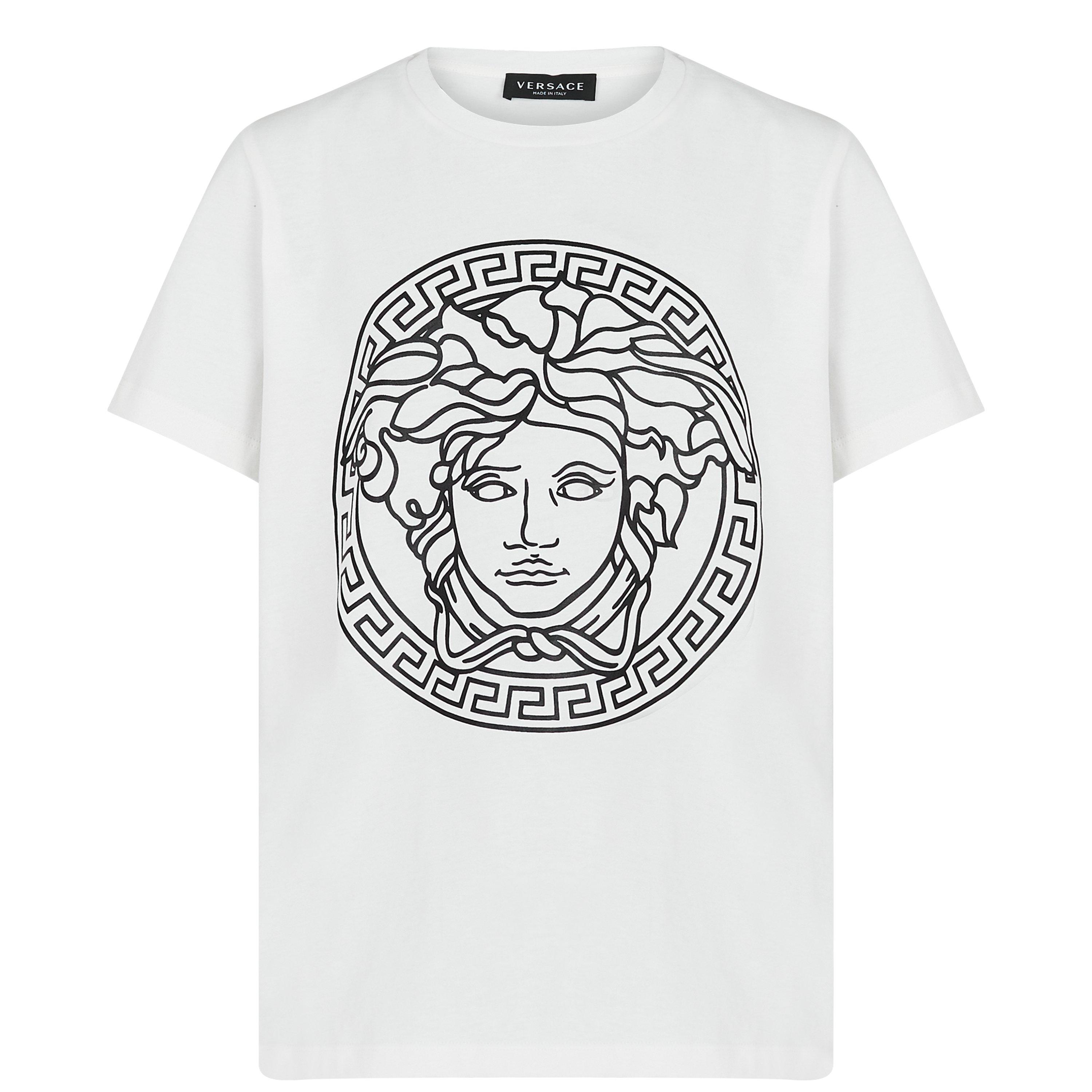 Versace Children's Medusa T Shirt - White 2W020 - Size 8Y