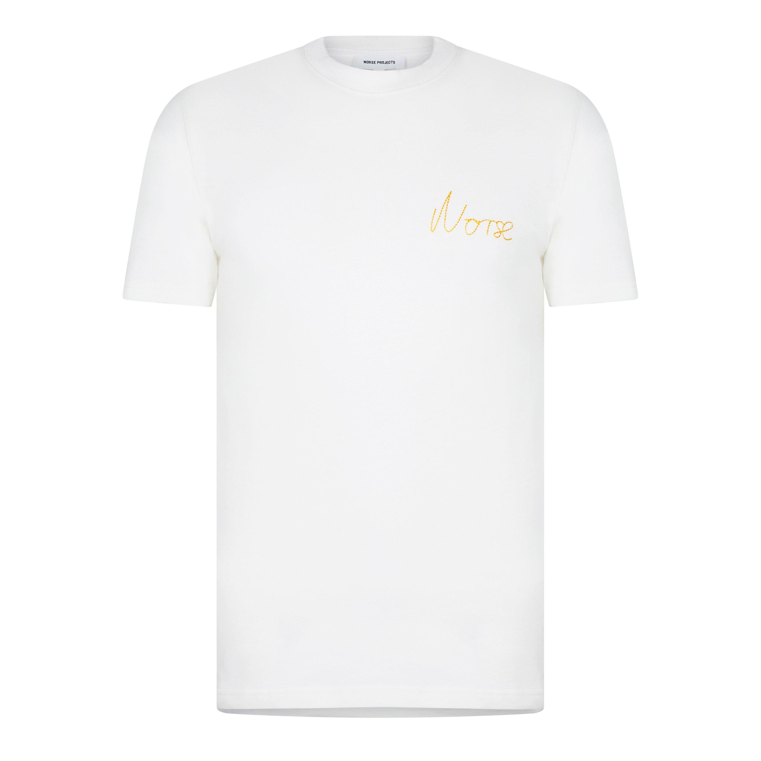 Ecru - Norse Projects - Johannes Chain Stich Logo Tee - 5