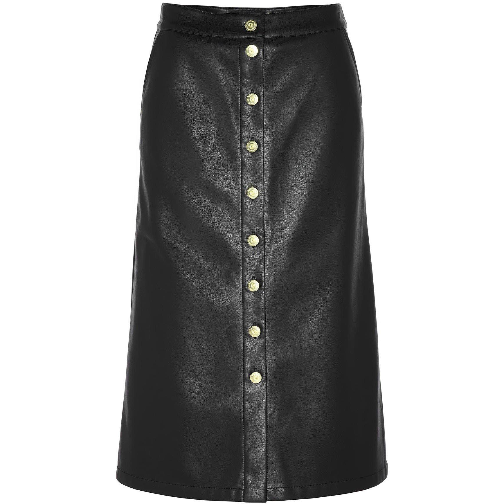 Black - Barbour International - Aria Faux-Leather Midi Skirt - 6