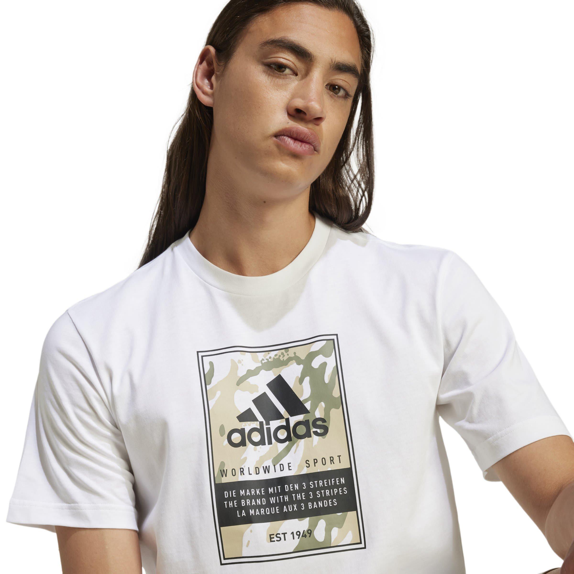 adidas Graphic Logo T Shirt Mens Regulare Passform T Shirts Sports Direct