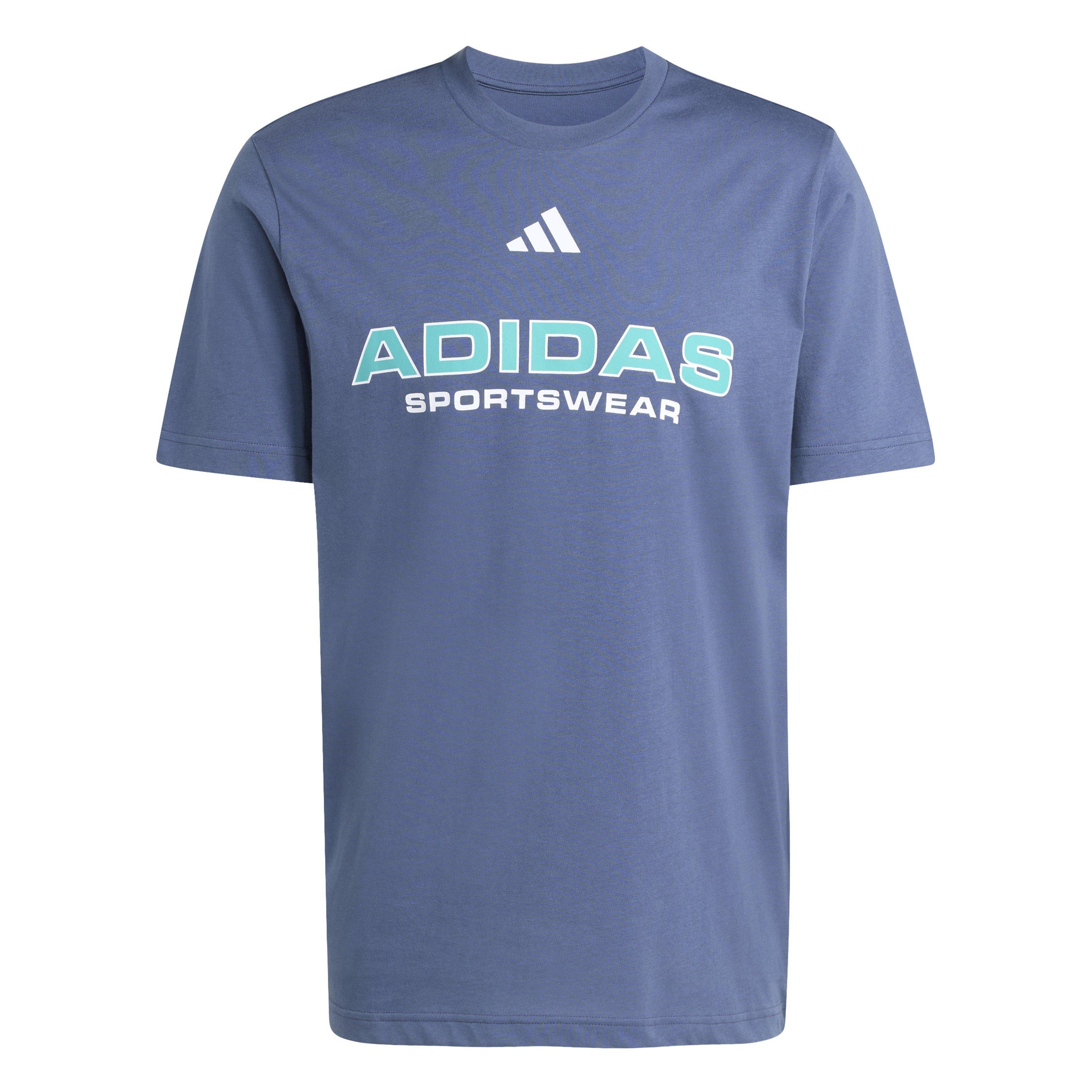 Adidas Men's Graphic Logo T-Shirt - Navy/Teal Spw - M