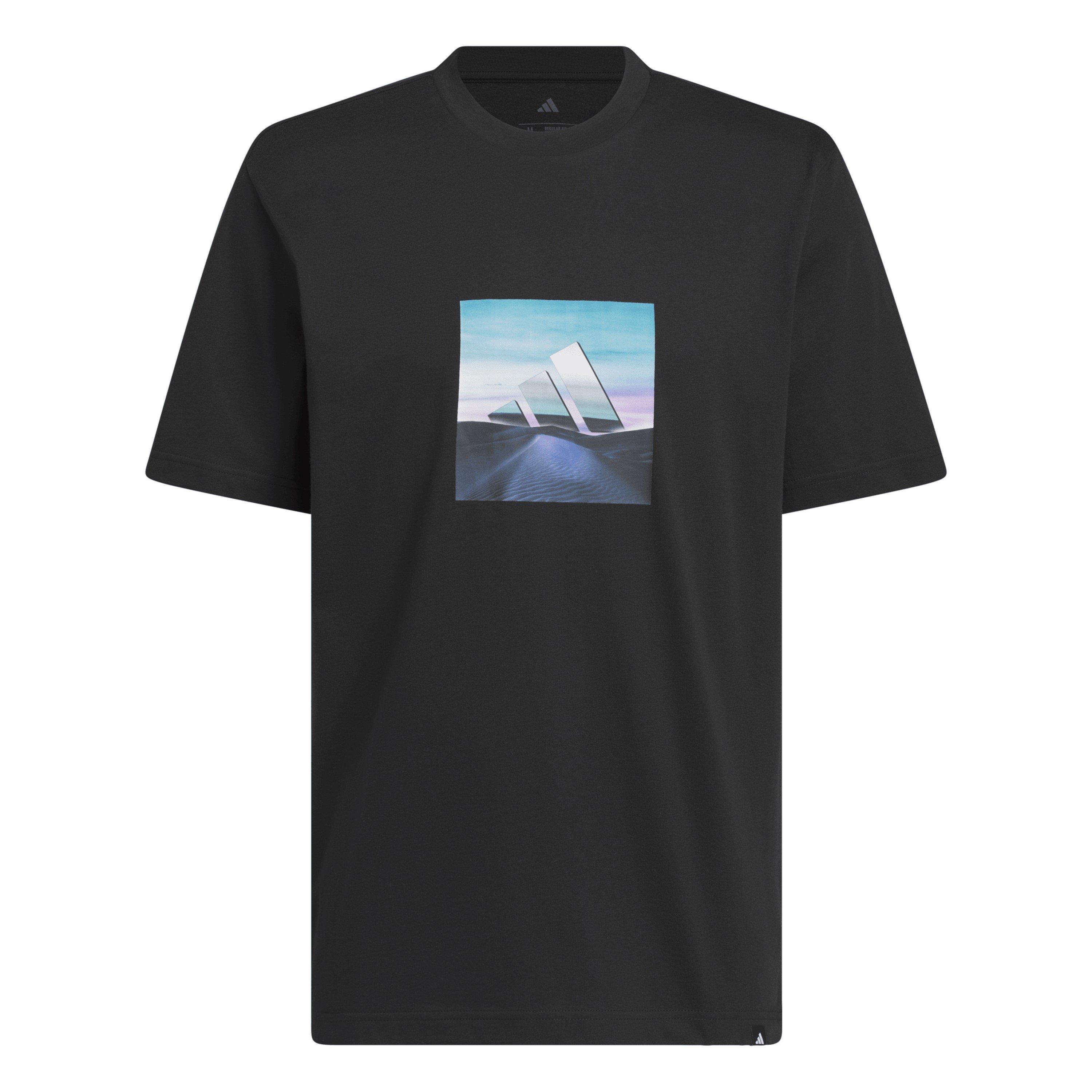 Adidas Men's Graphic Logo T-Shirt - Black Photo - L