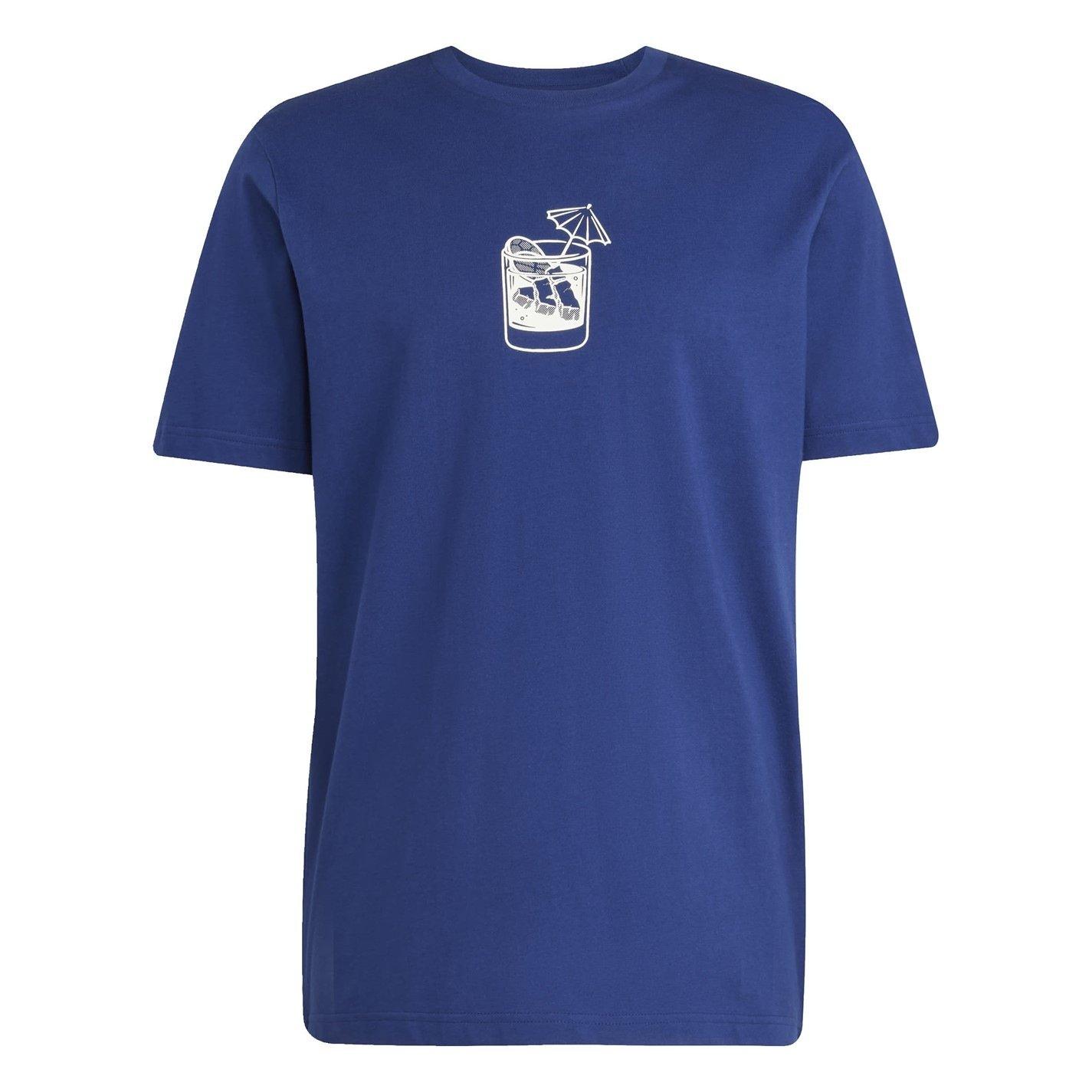 Adidas Men's Graphic Logo T-Shirt - Blue Drink - XL