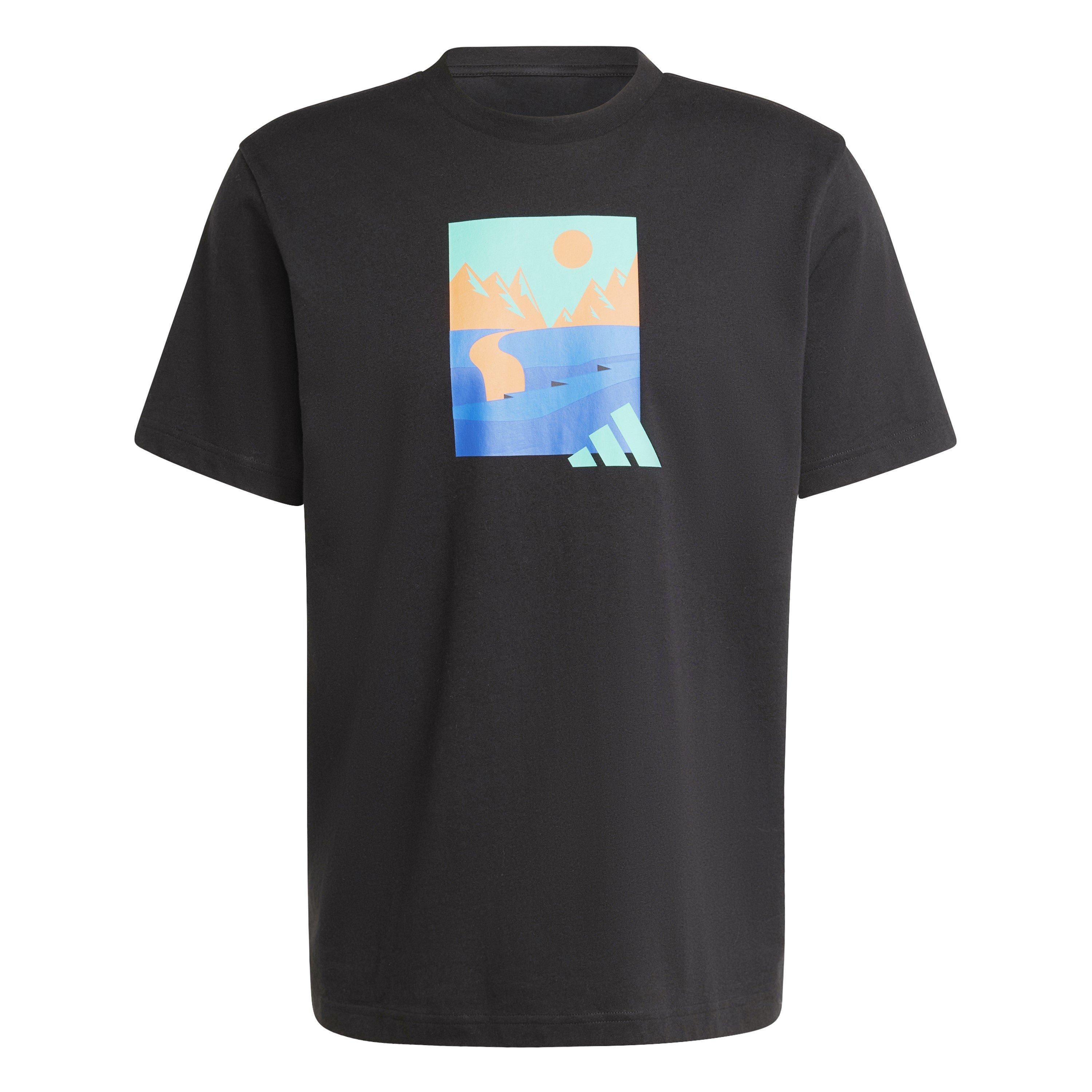 Adidas Men's Graphic Logo T-Shirt - Black Outdoor - S