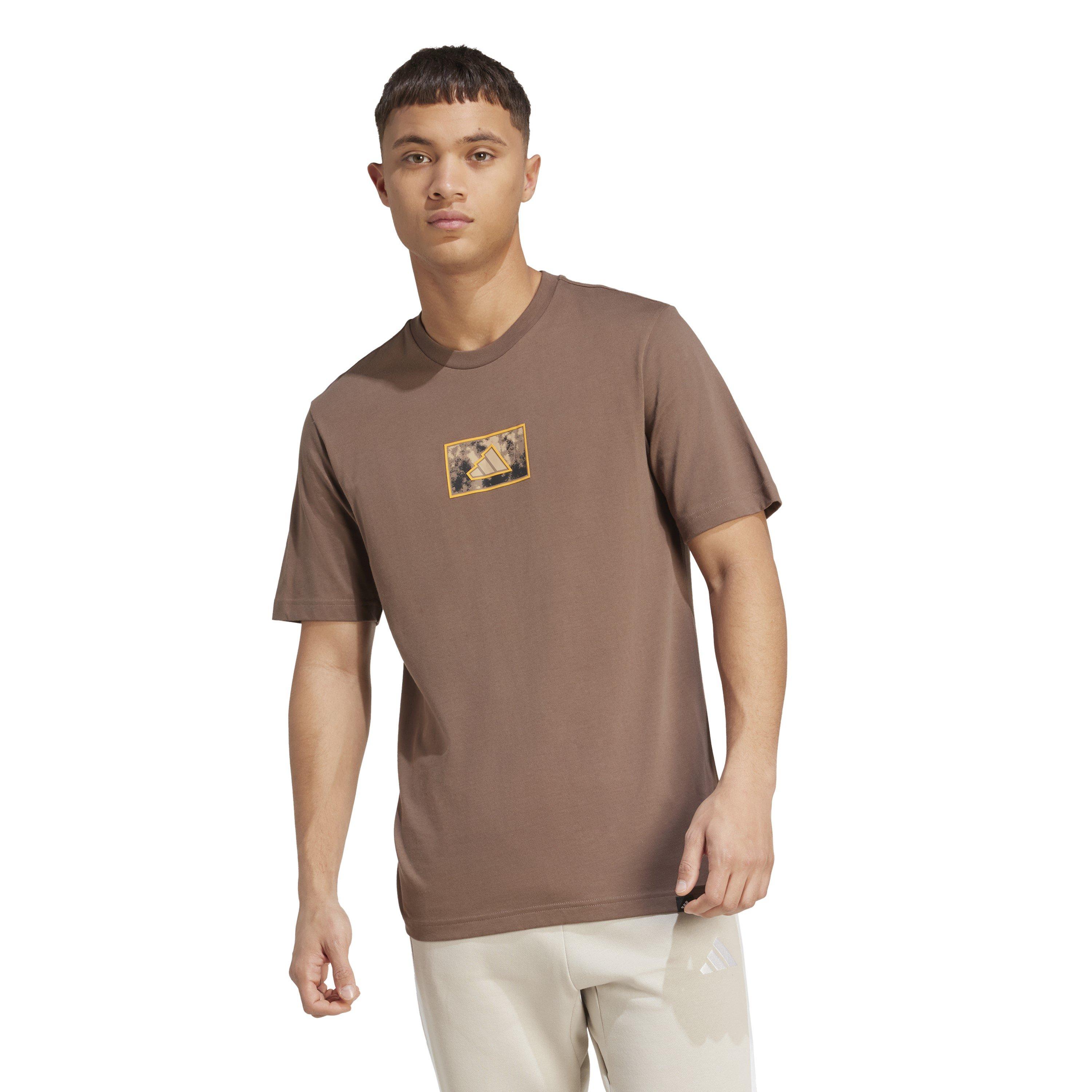 Adidas Men's Graphic Logo T-Shirt - Earth Camo Box - S