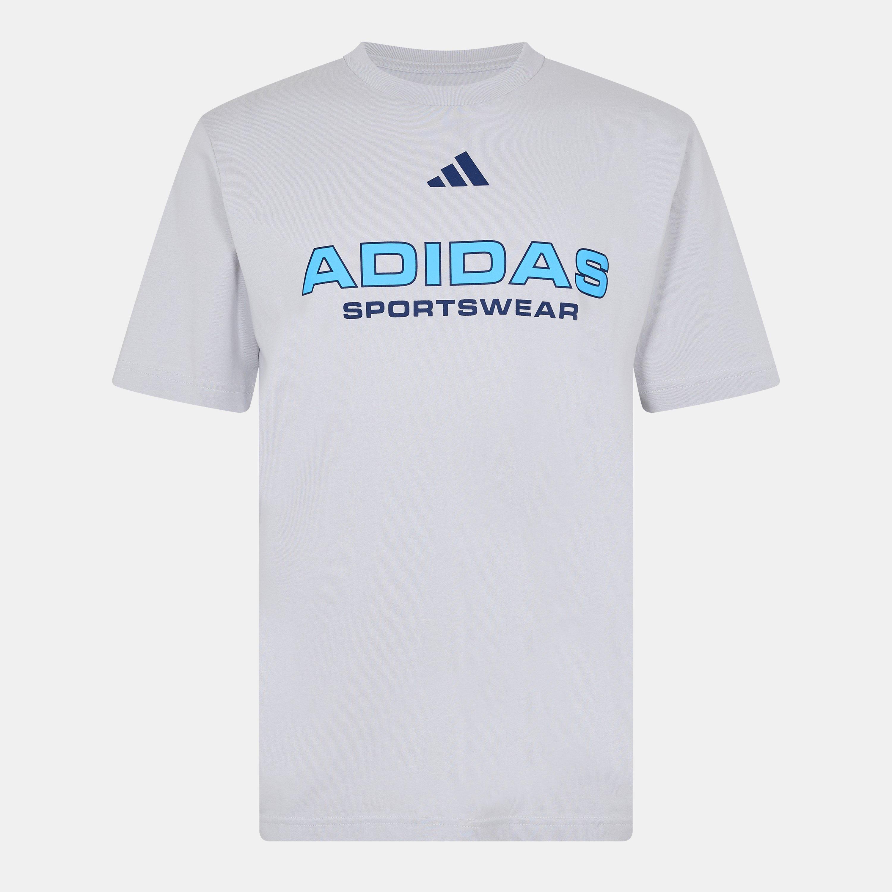 Adidas Men's Graphic Logo T-Shirt - Med Grey Spw - L